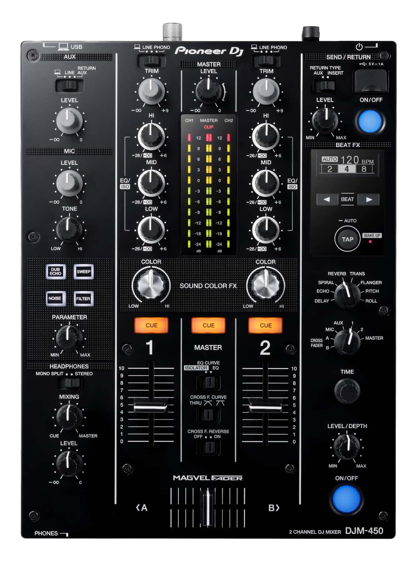 Pioneer DJ DJM-450 DJ mixer top