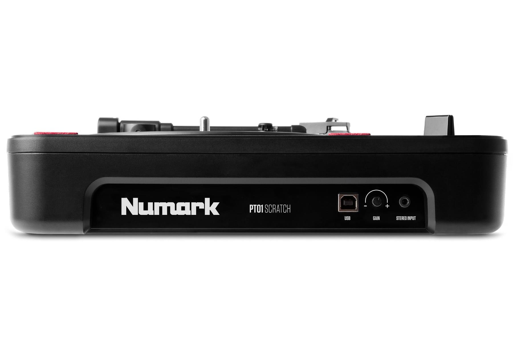 Numark PT01 Scratch portable turntable rear