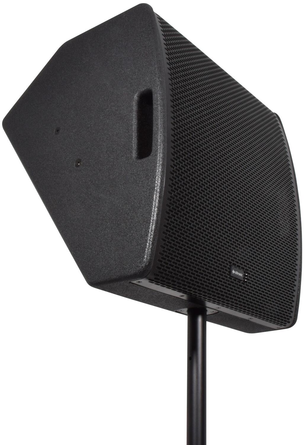 Citronic CM15A Active Wedge Speaker on pole angle