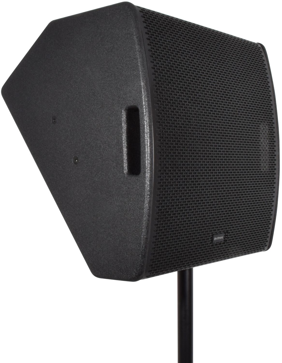 Citronic CM15A Active Wedge Speaker on pole side