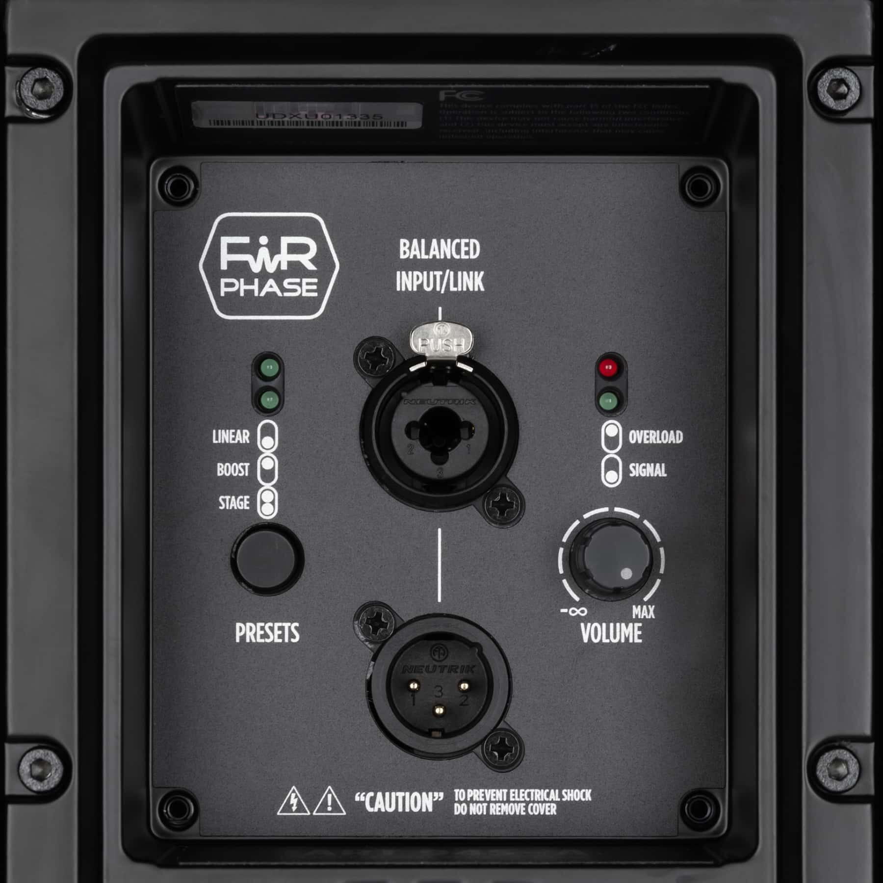 RCF ART 915-A loudspeaker inputs