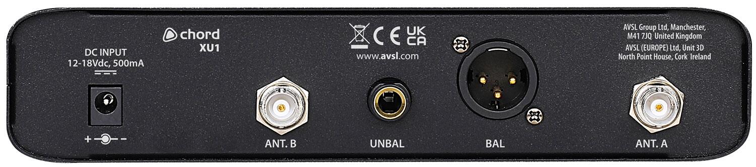 Chord XU1 Bodypack UHF Microphone System receiver rear