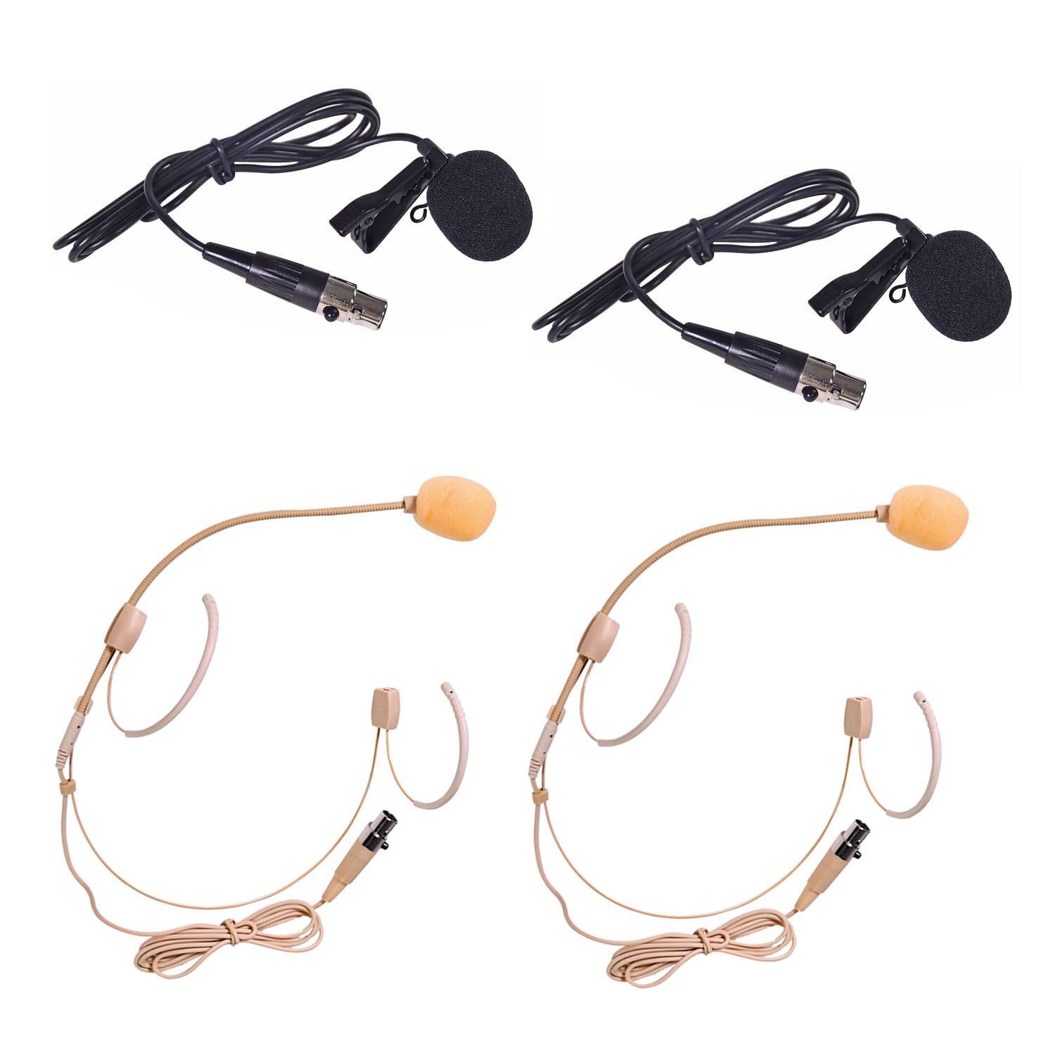 Citronic TU4 lavalier and headworn mics