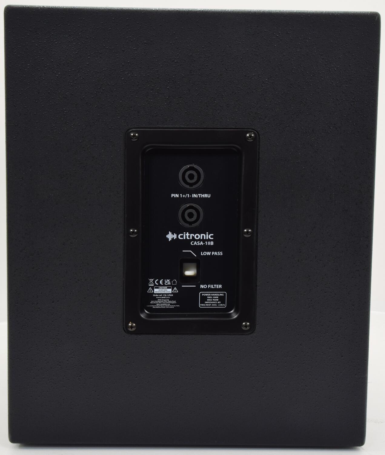 Citronic CASA-18B Passive Sub rear