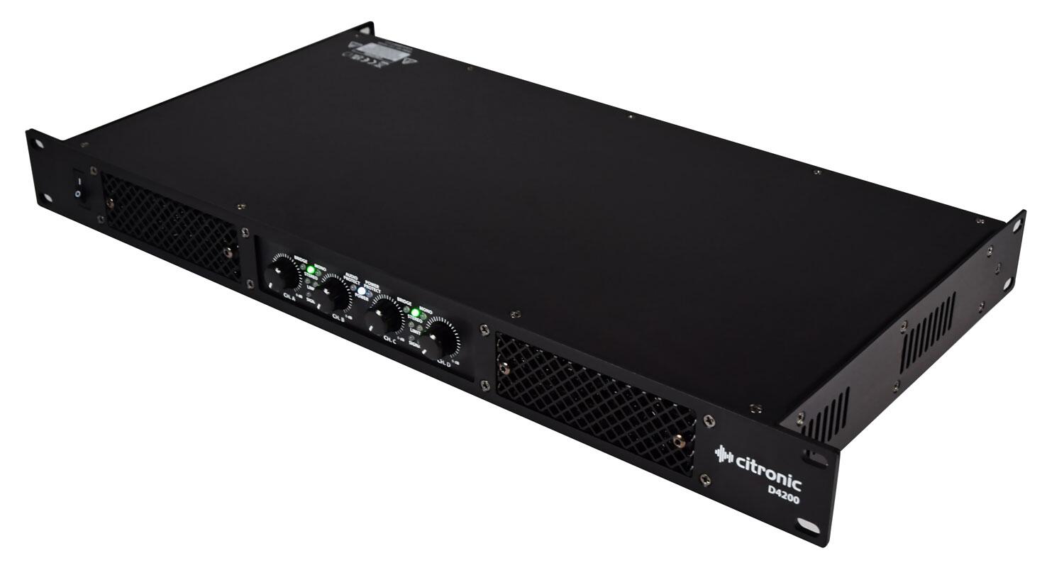 Citronic D4200 Quad Amplifier top angle