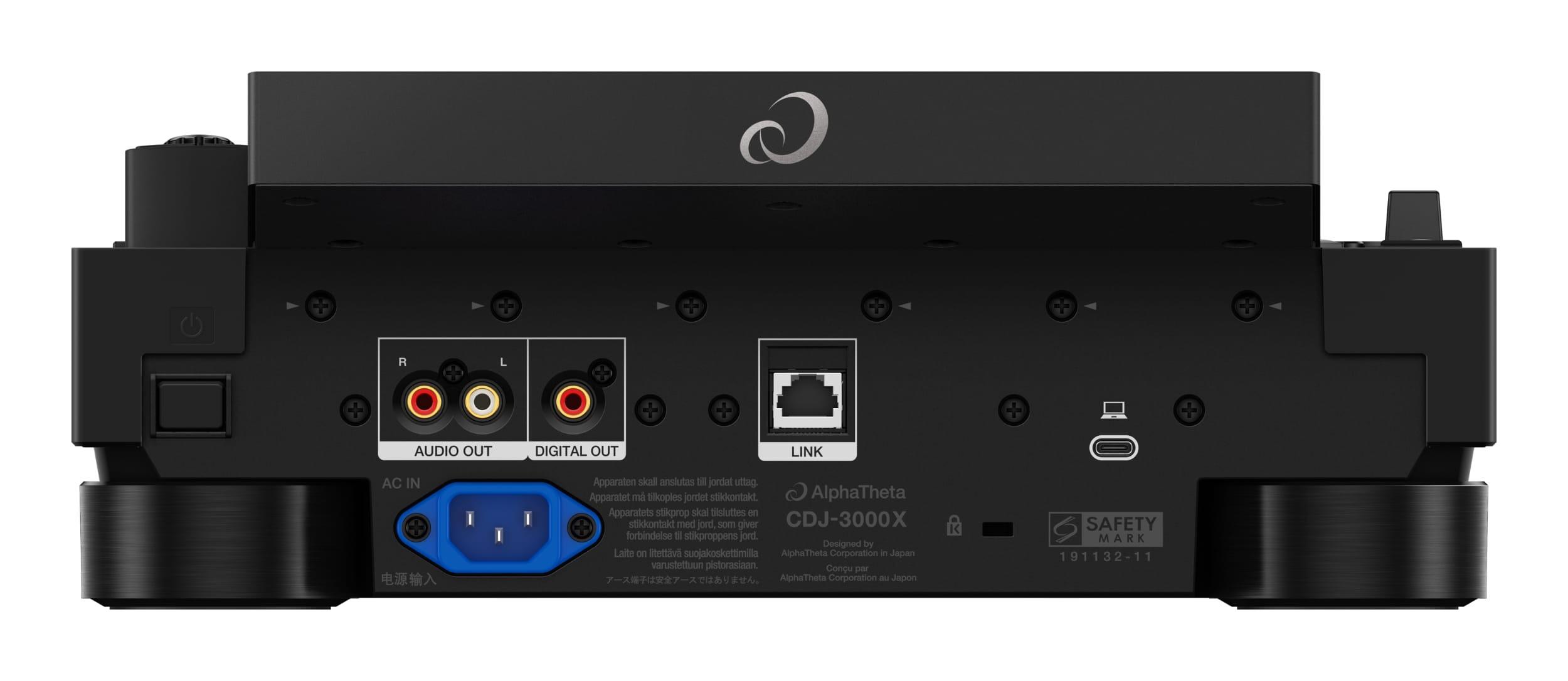 AlphaTheta CDJ-3000X rear