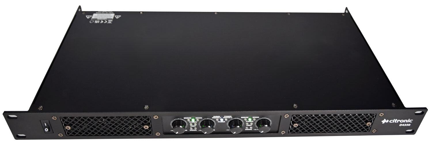 Citronic D4350 Quad Amplifier top angle