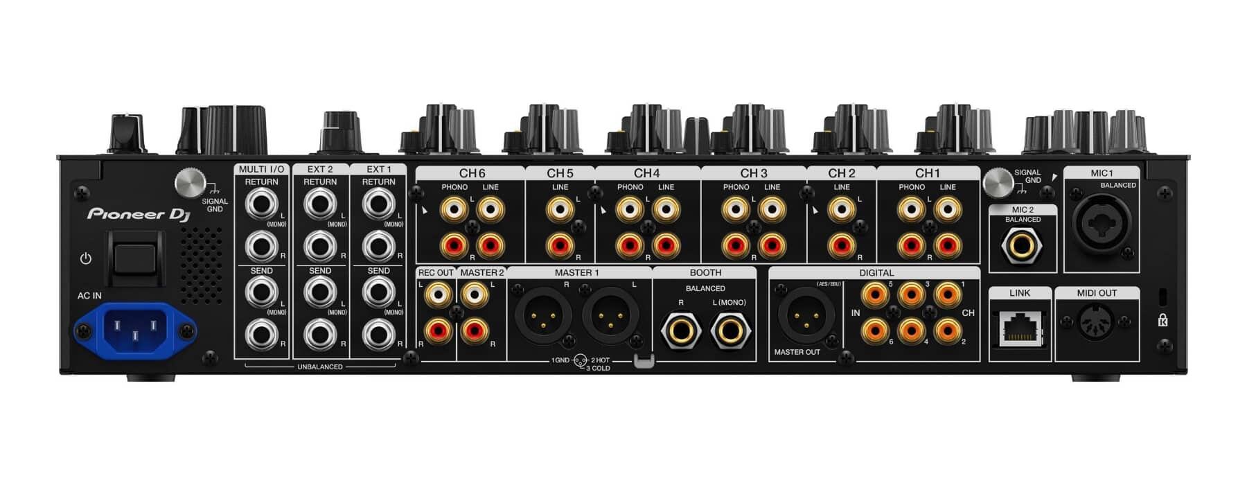 Pioneer DJ DJM-V10 mixer rear