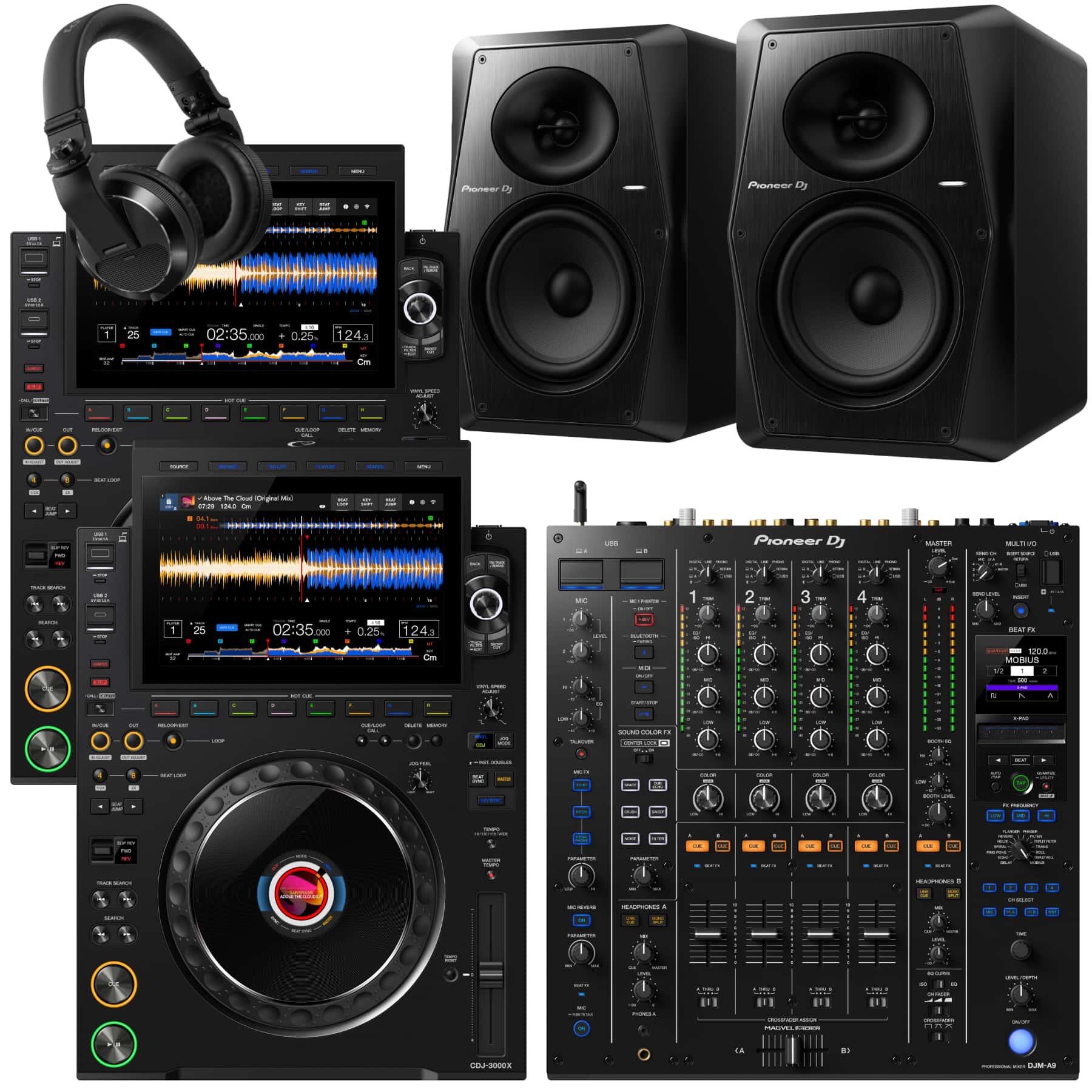AlphaTheta CDJ-3000X & DJM-A9 VM-70 Bundle