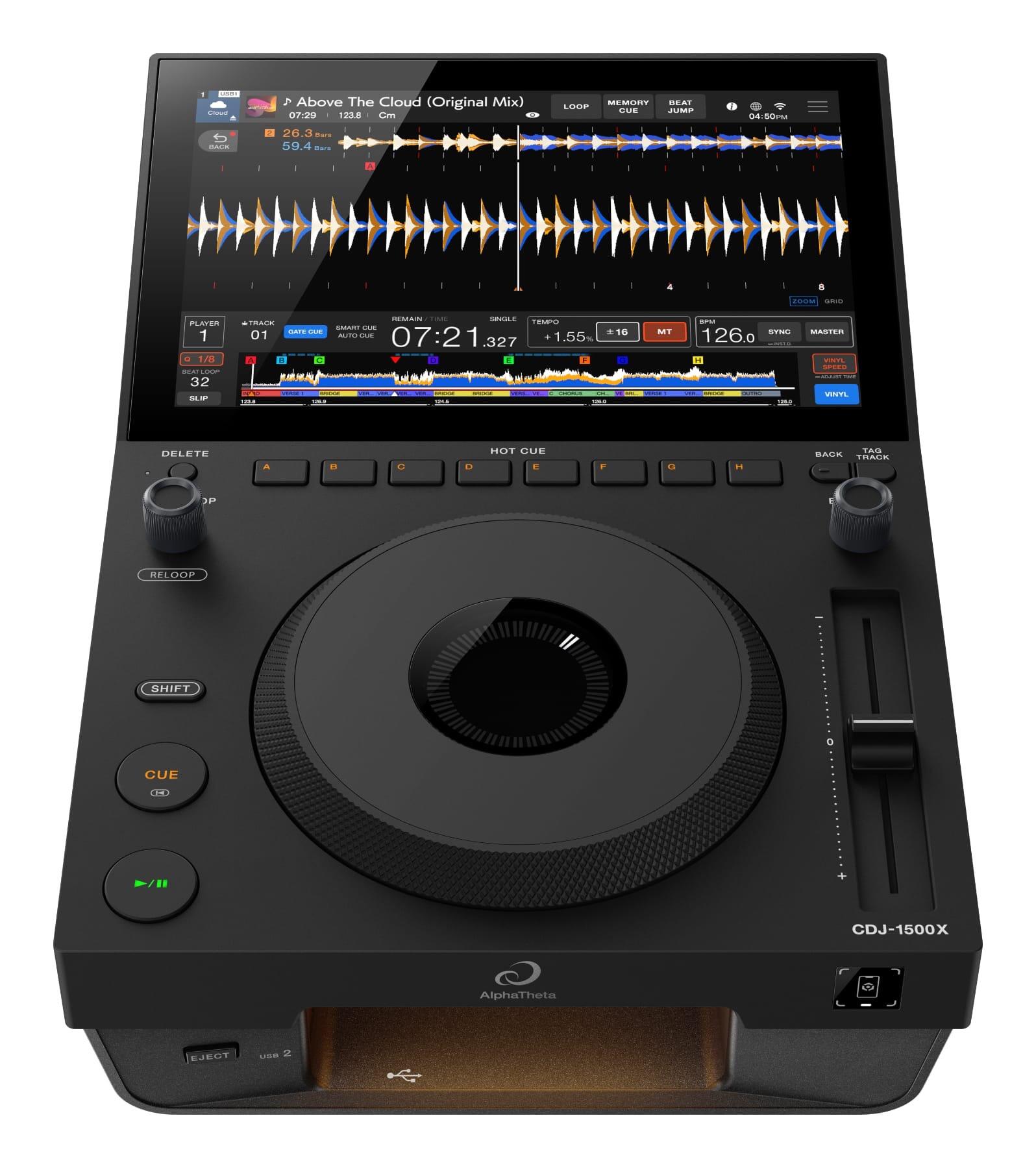 AlphaTheta CDJ-1500X front angle