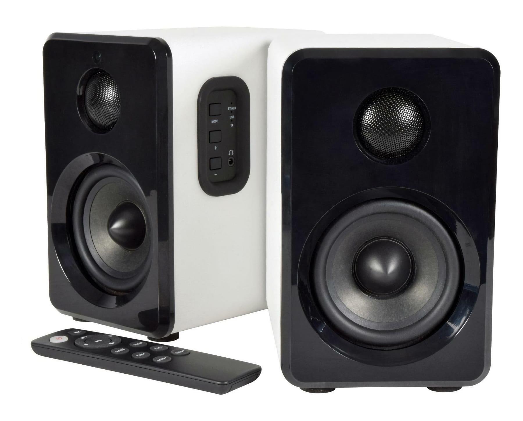AV:Link Bluetooth bookshelf speakers white