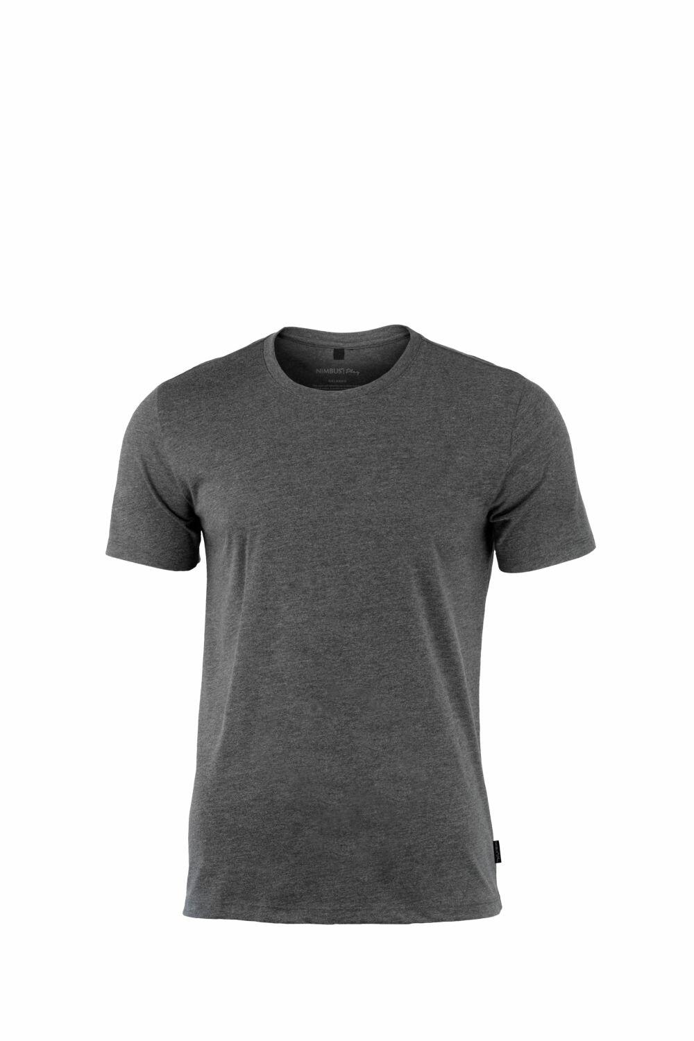 Nimbus Play's NP01M plain gray short-sleeve t-shirt showcased on a white background.