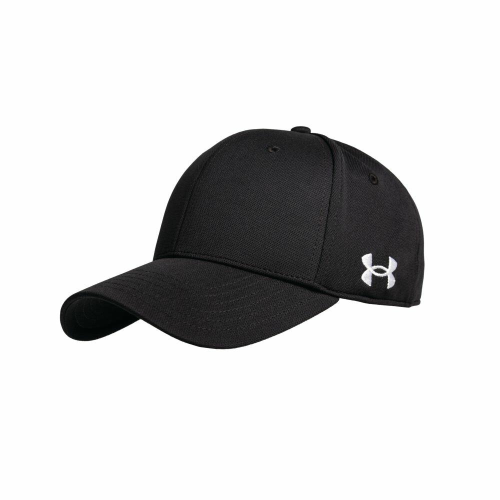 Under Armour Golf UG060, a black cap featuring a white logo on the side.
