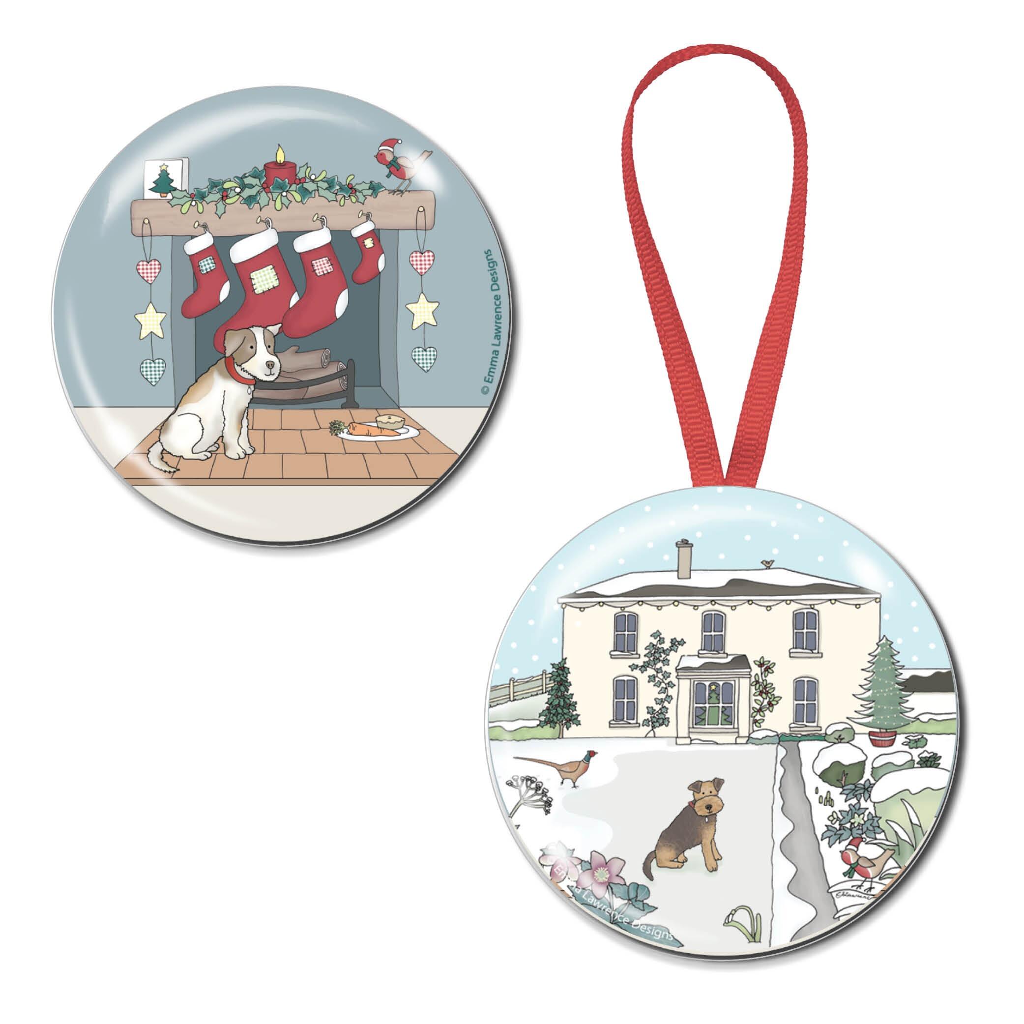 Fridge Magnet Gifts | Country Living Christmas Gift Set. Emma Lawrence Designs. UK Made. Set of 2