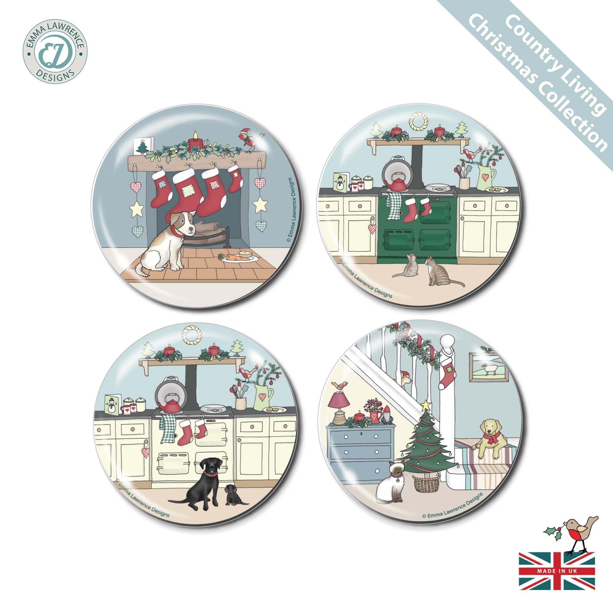 Fridge Magnet Gift Sets | Country Living Scenes, Emma Lawrence Designs. UK Made, Premium Quality