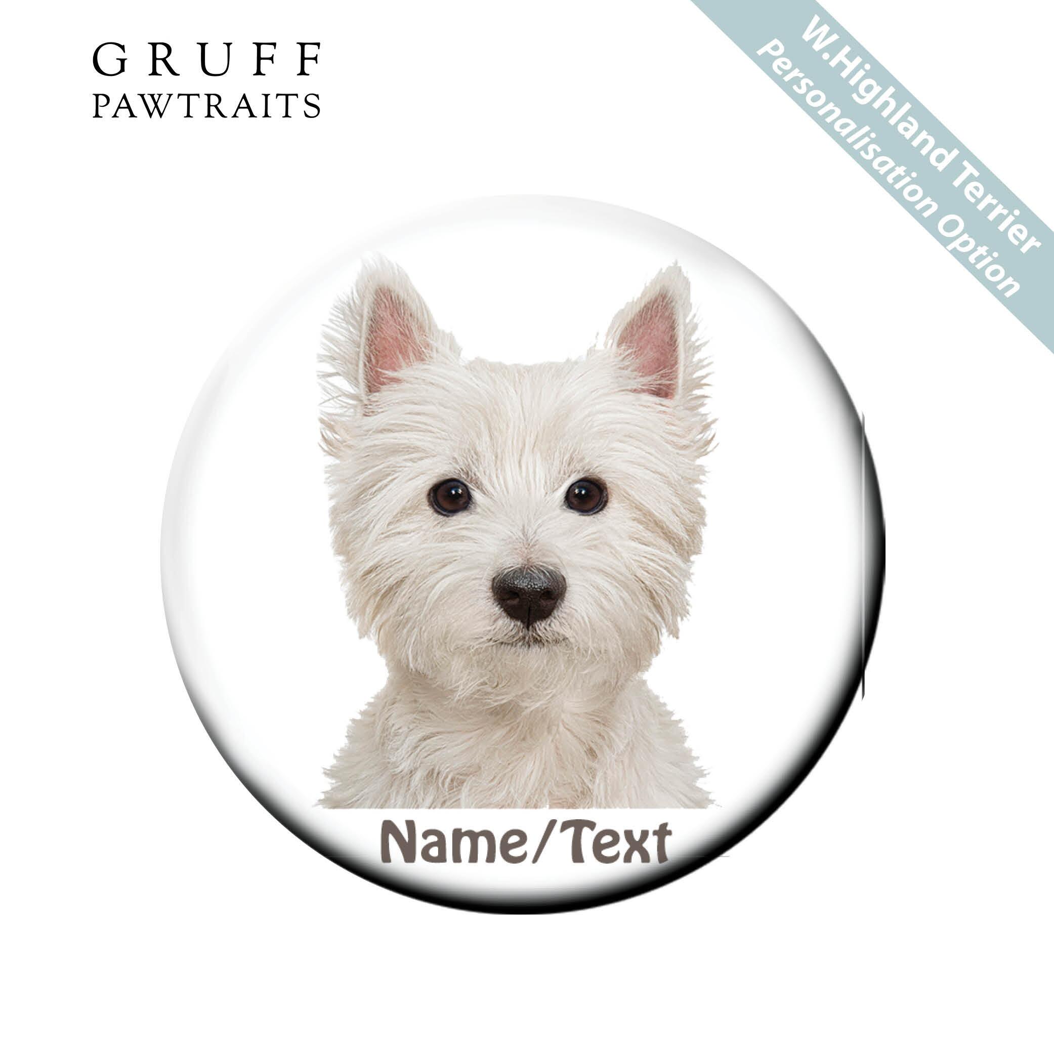 Bulk Dog Fridge Magnet Gifts | Personalised West Highland Terrier Magnets - Gruff Pawtraits. Trade