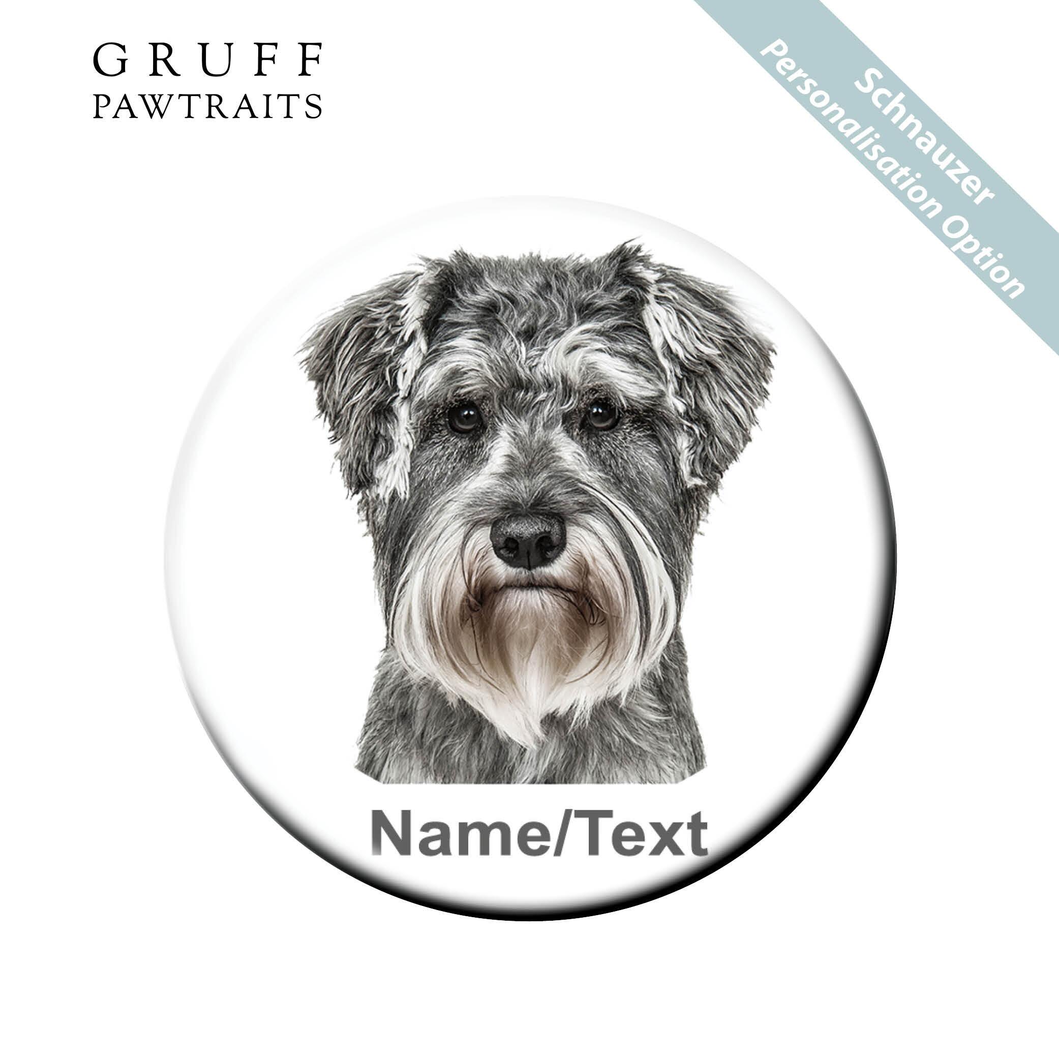 Bulk Dog Fridge Magnet Gifts | Personalised Schnauzer Dog Fridge Magnets - Gruff Pawtraits. Trade