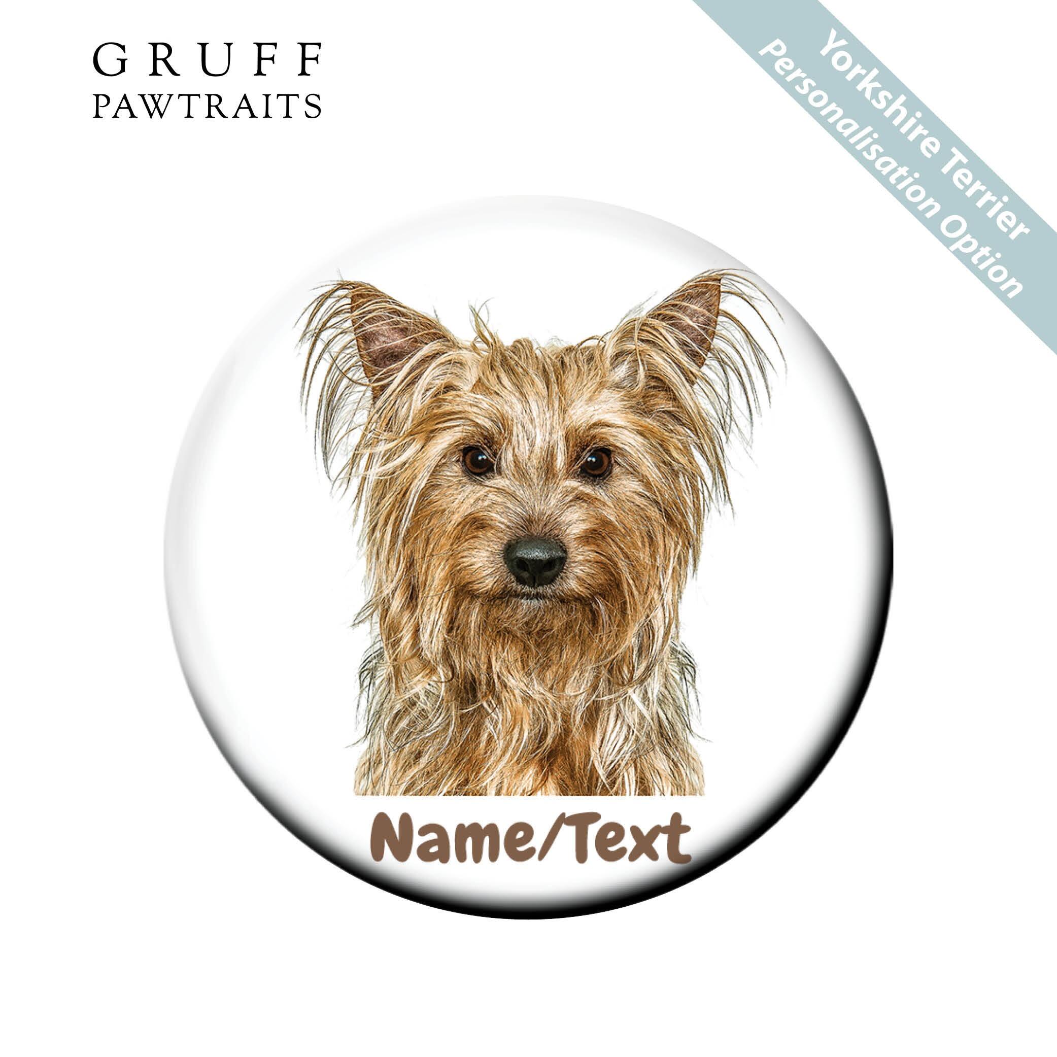 Bulk Dog Fridge Magnet Gifts | Personalised Yorkshire Terrier Fridge Magnets - Gruff Pawtraits.Trade