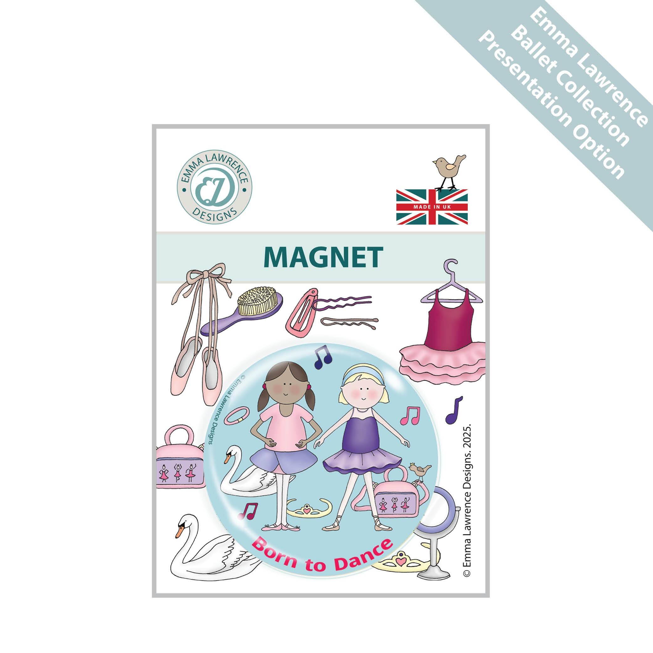 Fridge Magnet Gifts | Ballet Collection, Emma Lawrence Designs. Packaging Option