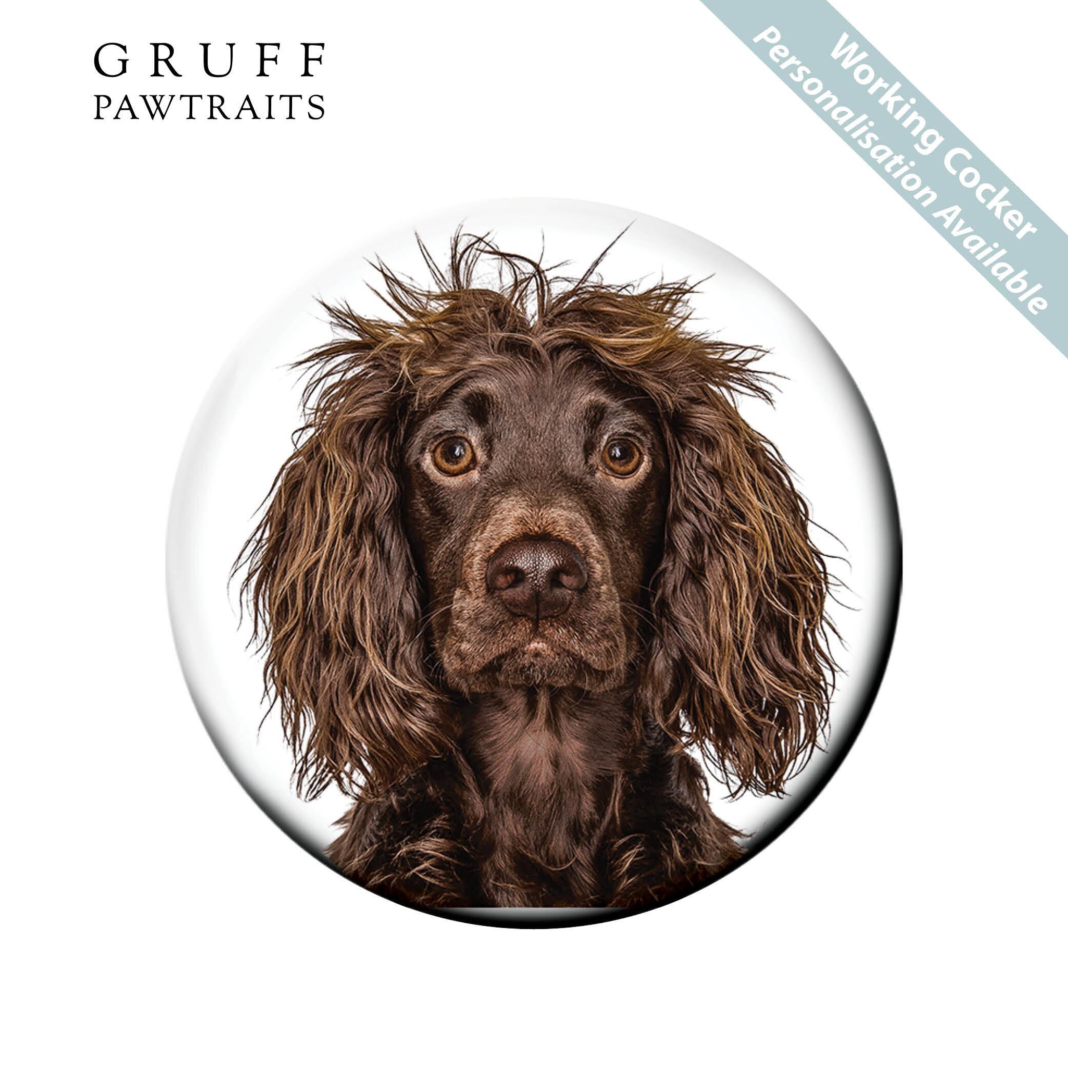 Bulk Fridge Magnets | Stunning Working Cocker Dog Fridge Magnets by Gruff Pawtraits. Trade Prices