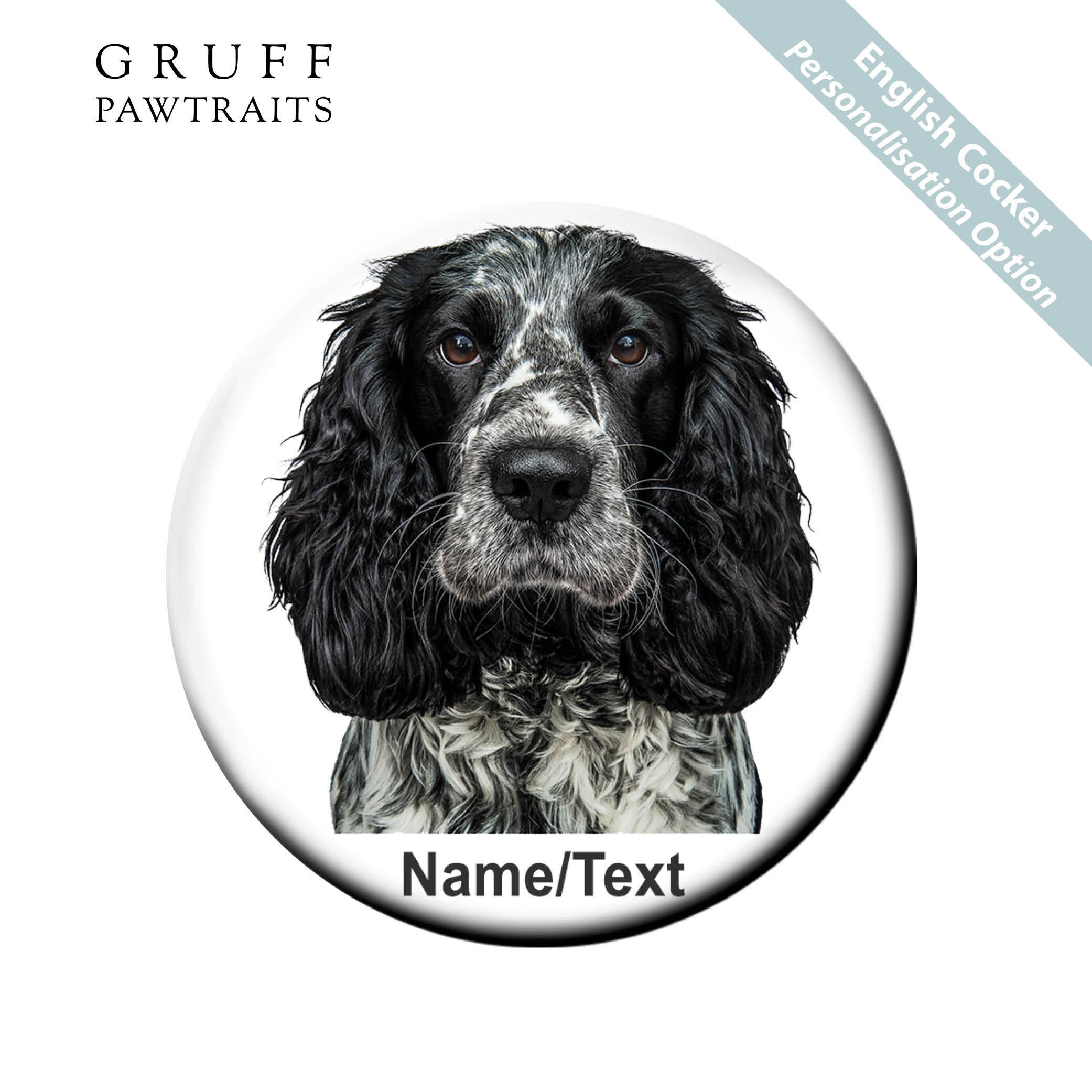 Bulk Dog Fridge Magnet Gifts | Personalised English Cocker Fridge Magnets - Gruff Pawtraits. Trade