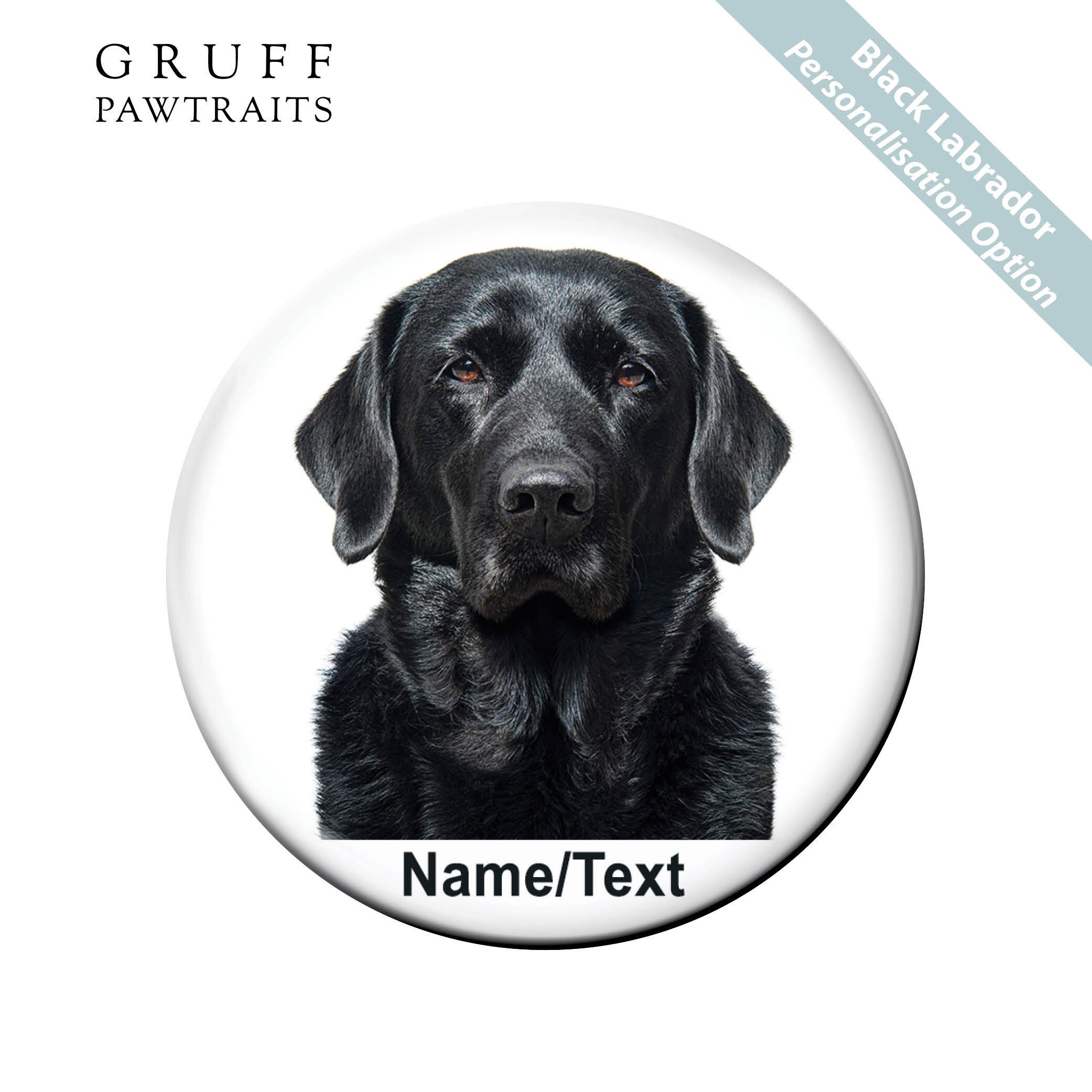 Bulk Dog Fridge Magnets | Personalised Black Labrador Fridge Magnets - Gruff Pawtraits.