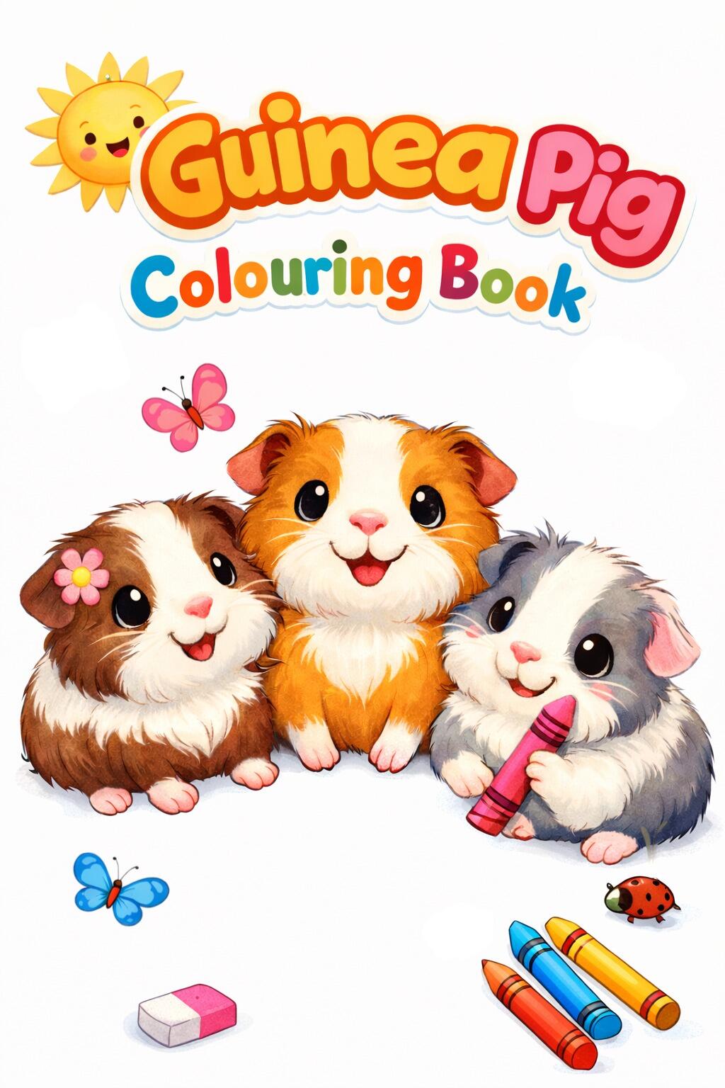 Guinea Pig Colouring book cover
