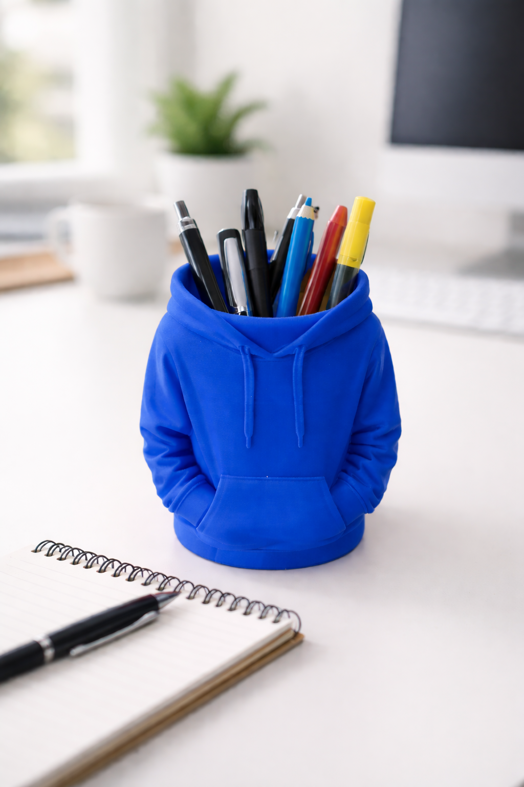 Image of the pen pot in blue