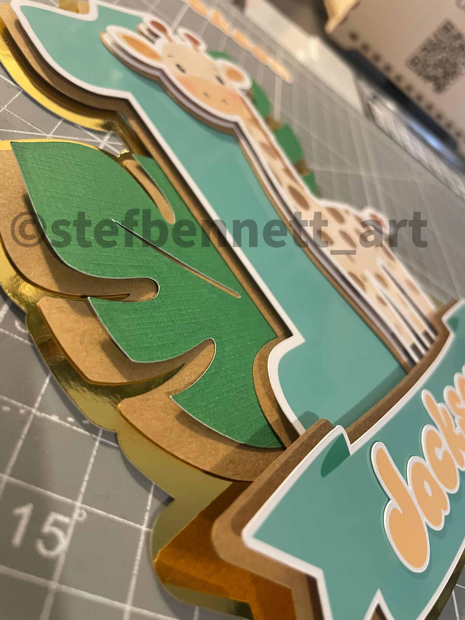 Giraffe Cake topper layers