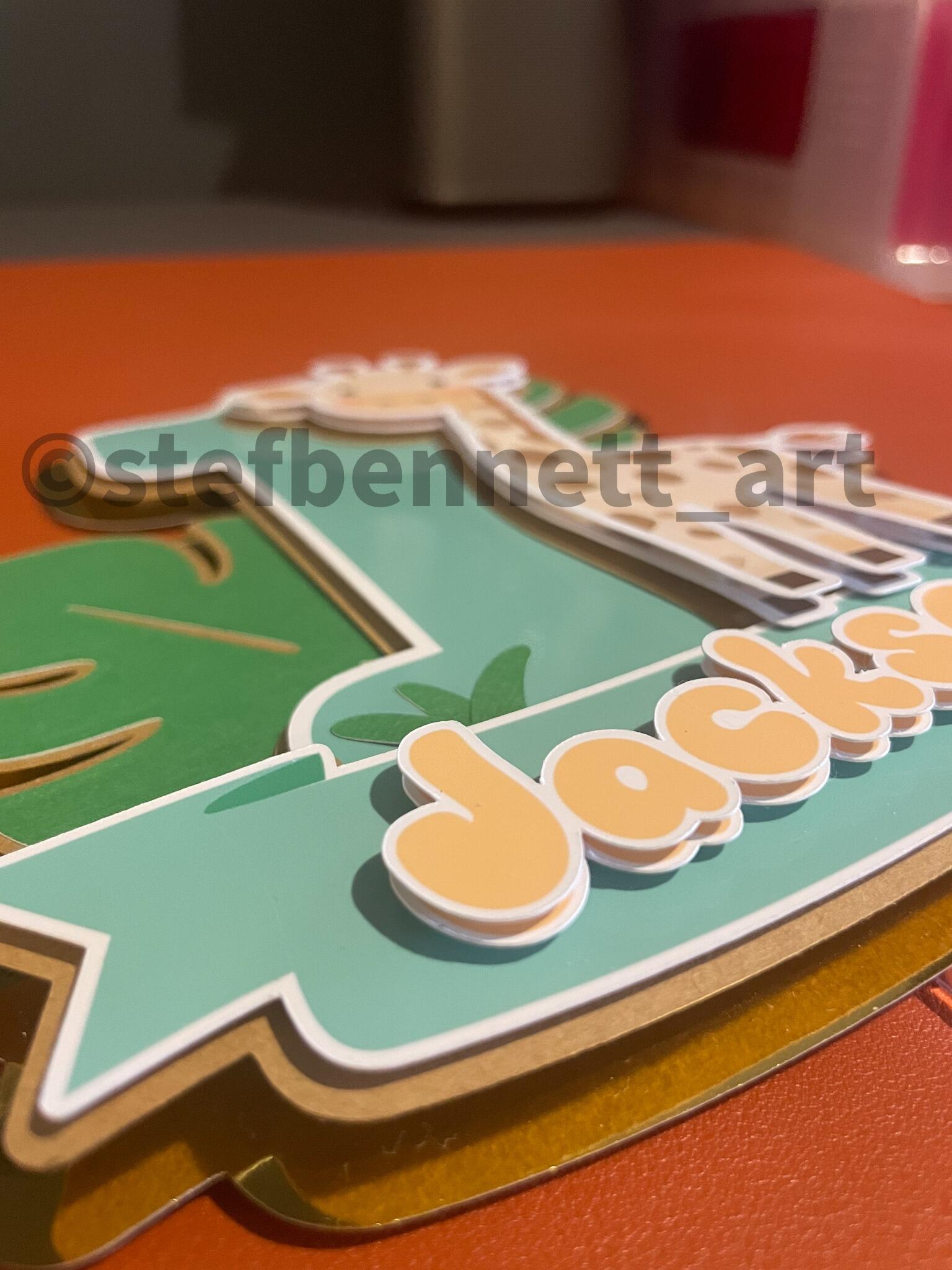 Giraffe Cake topper Layers bottom