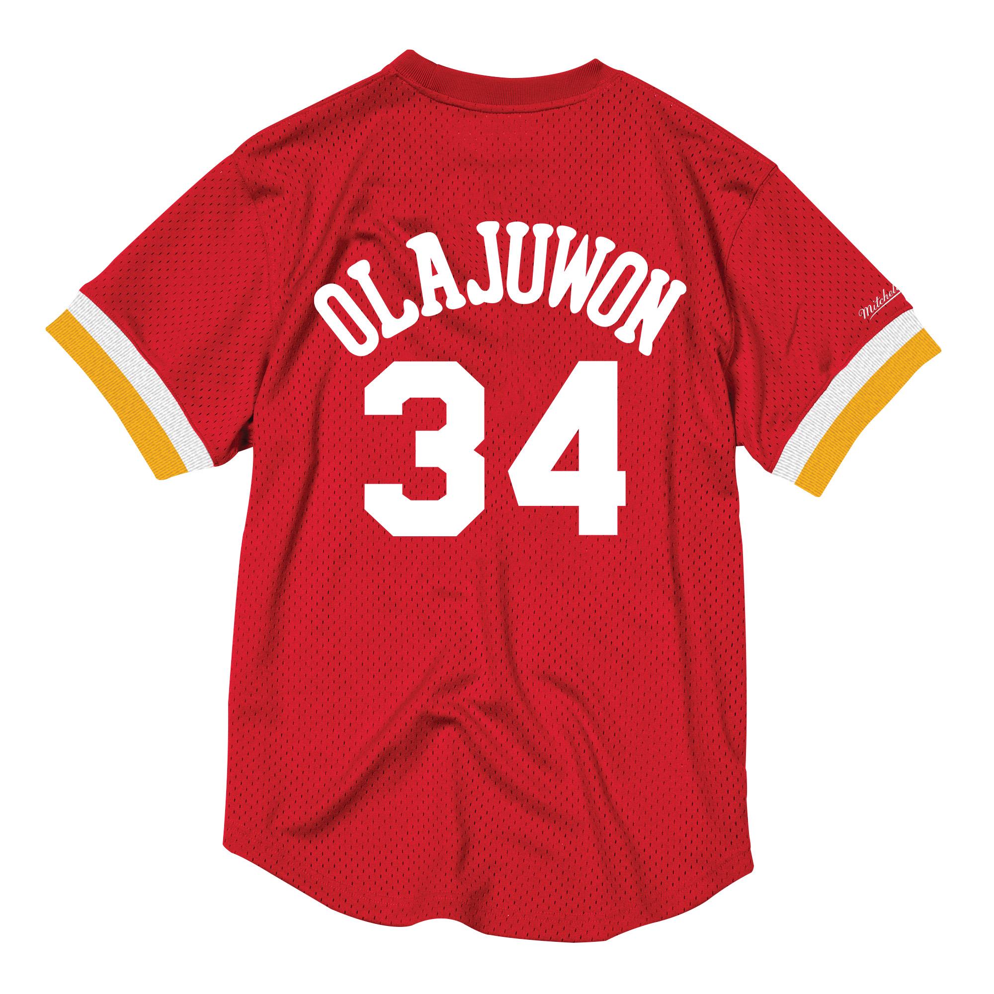 Mitchell & Ness | Houston Rockets | Hakeem Olajuwon Name & Number Mesh Crewneck