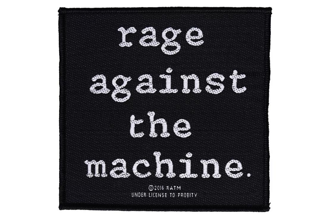 Rage Against The Machine Mens Logo Woven Patch Black