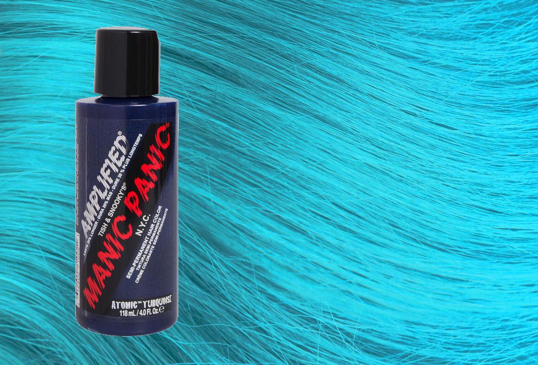 1. Manic Panic Semi-Permanent Hair Color Cream in "Atomic Turquoise" - wide 7