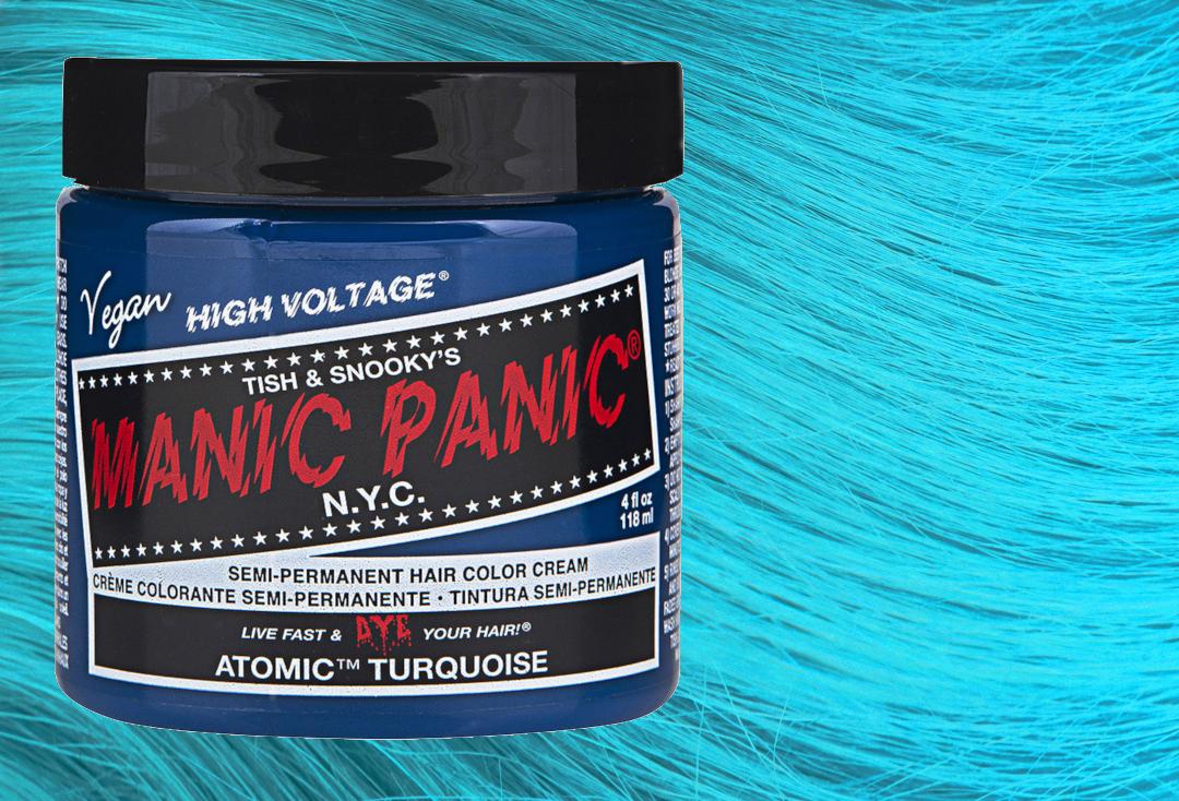 1. Manic Panic Semi-Permanent Hair Color Cream in "Atomic Turquoise" - wide 2
