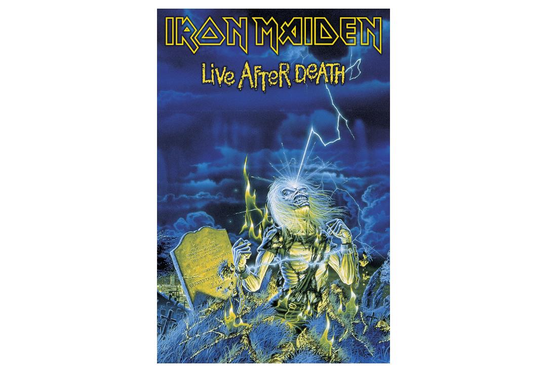 Iron Maiden Live After Death Blue Textile Flag 