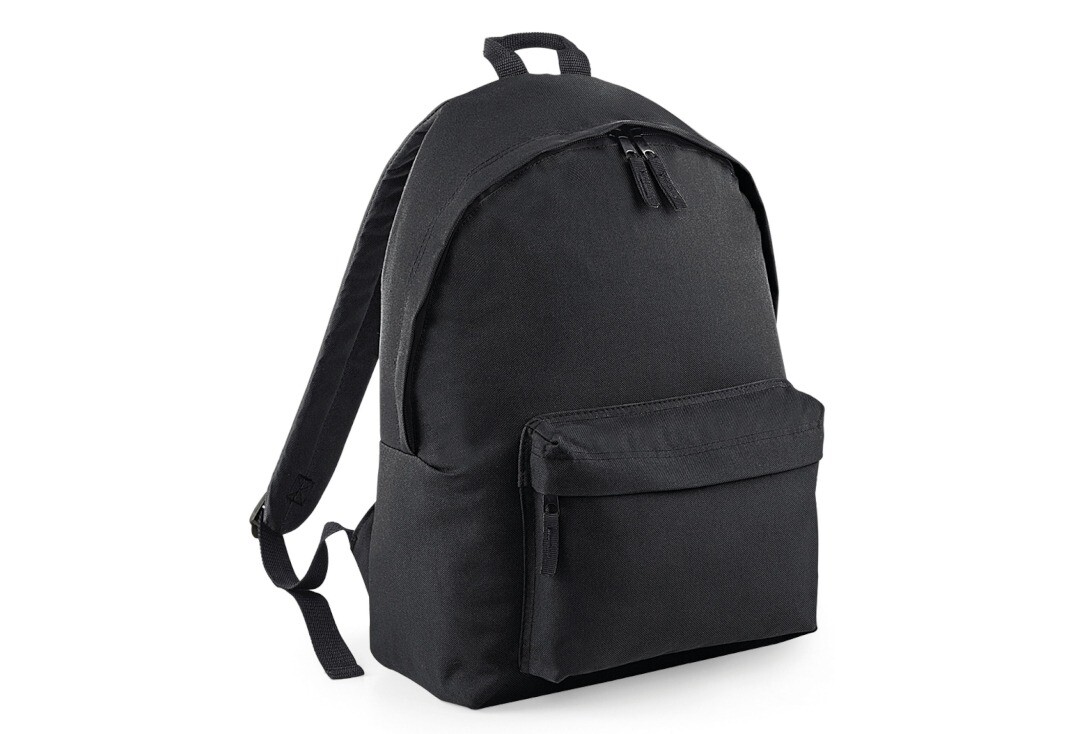 Void Clothing | Black Plain Backpack - Front
