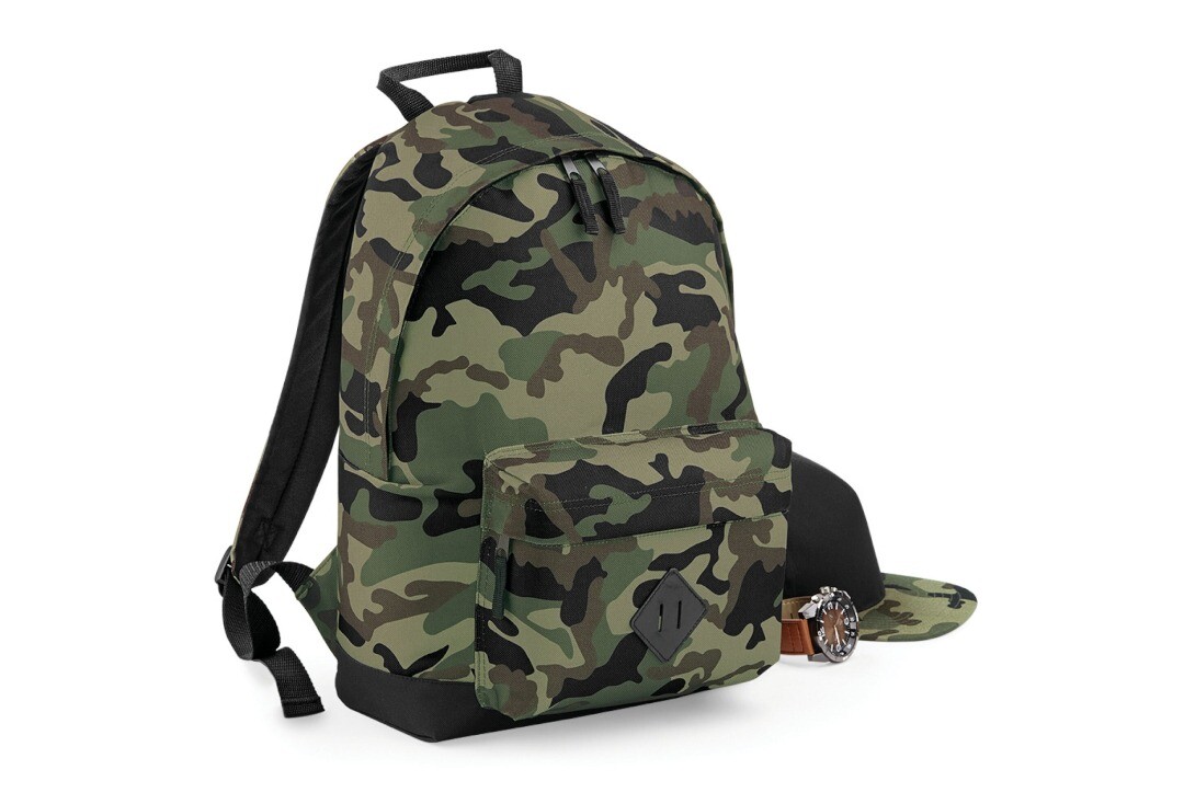 Void Clothing | Jungle Camo Plain Backpack - Front