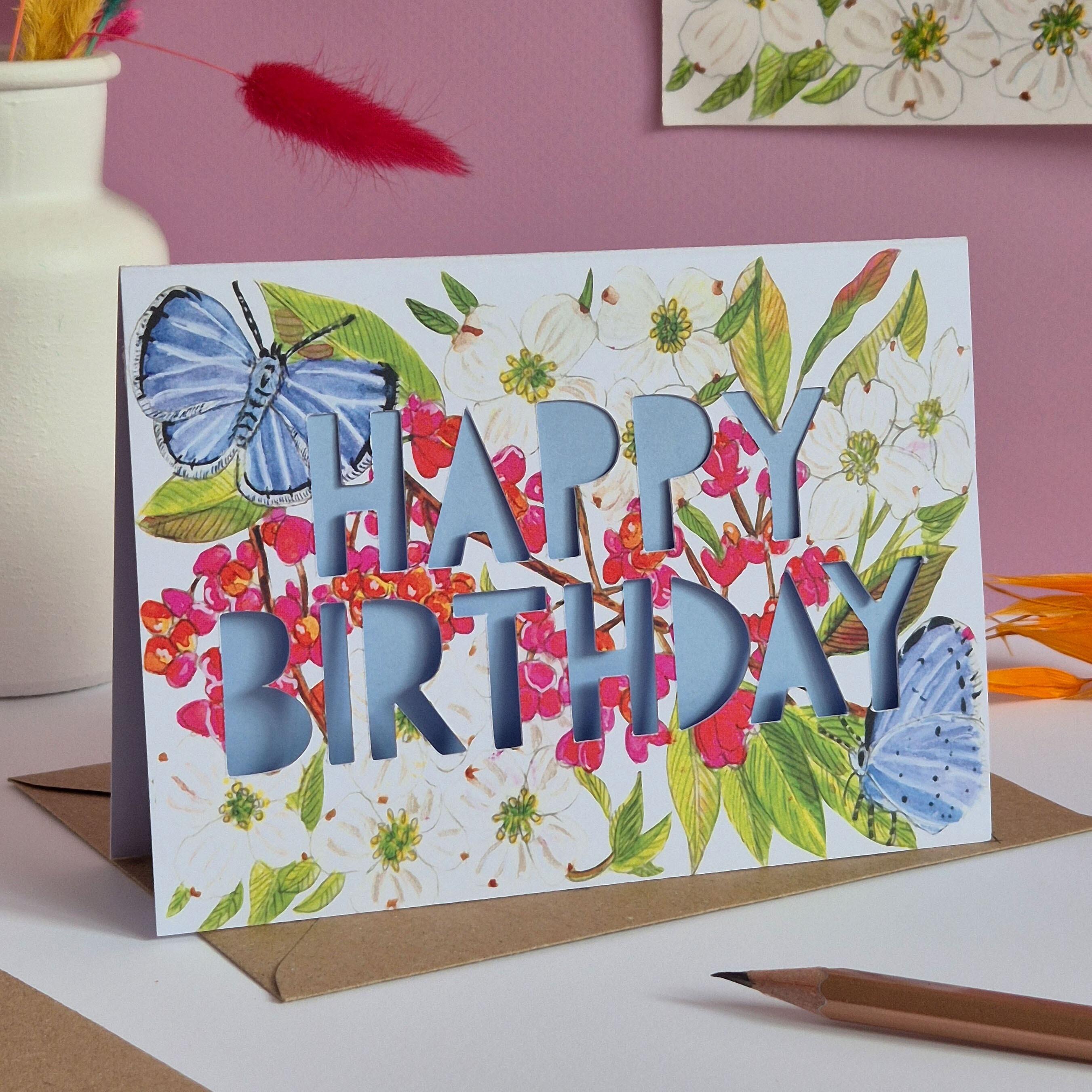 Blue Butterfly Butterfly Card