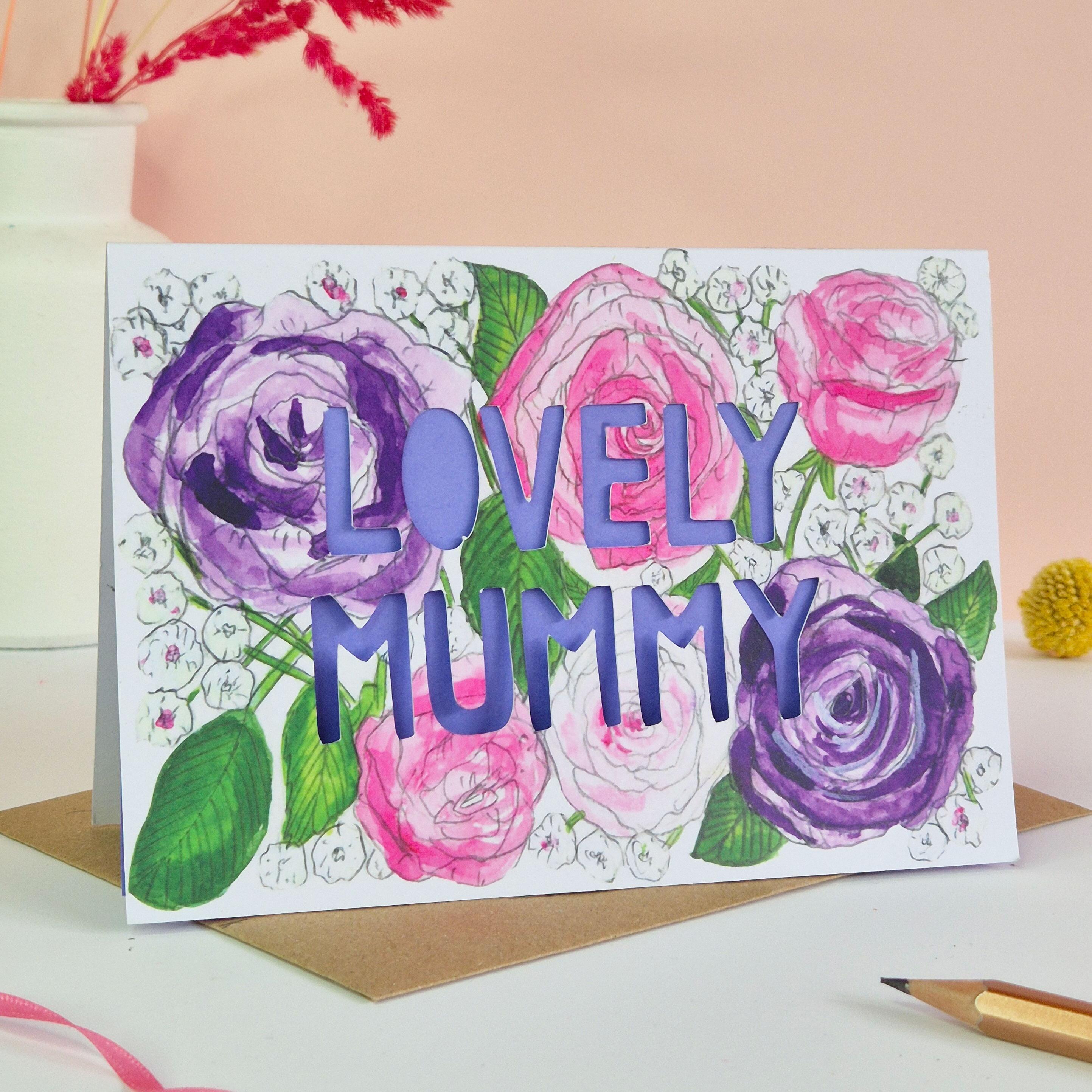 Lovely Mummy Paper cut card