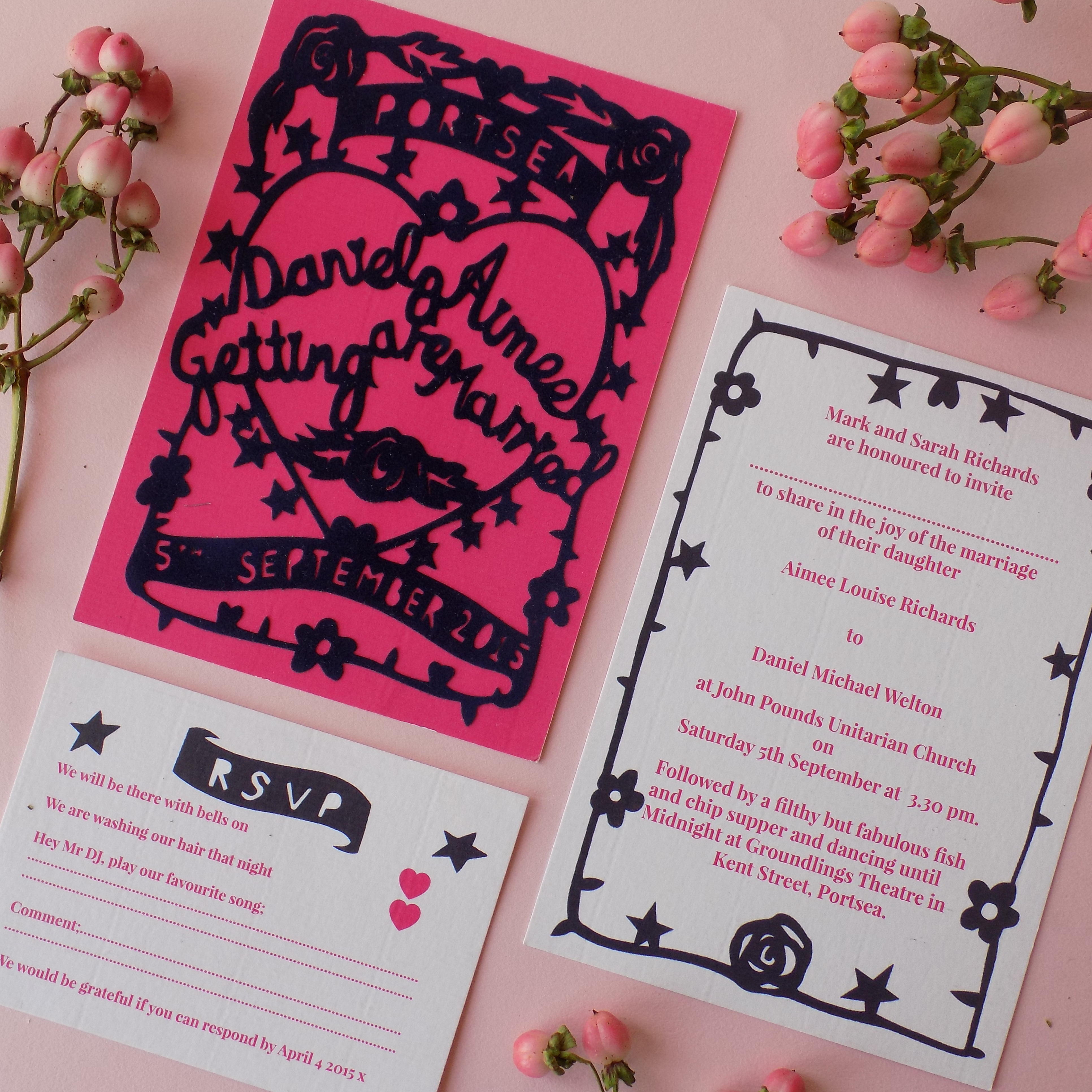 Papercut Wedding Invitations | Miss Bespoke Papercuts