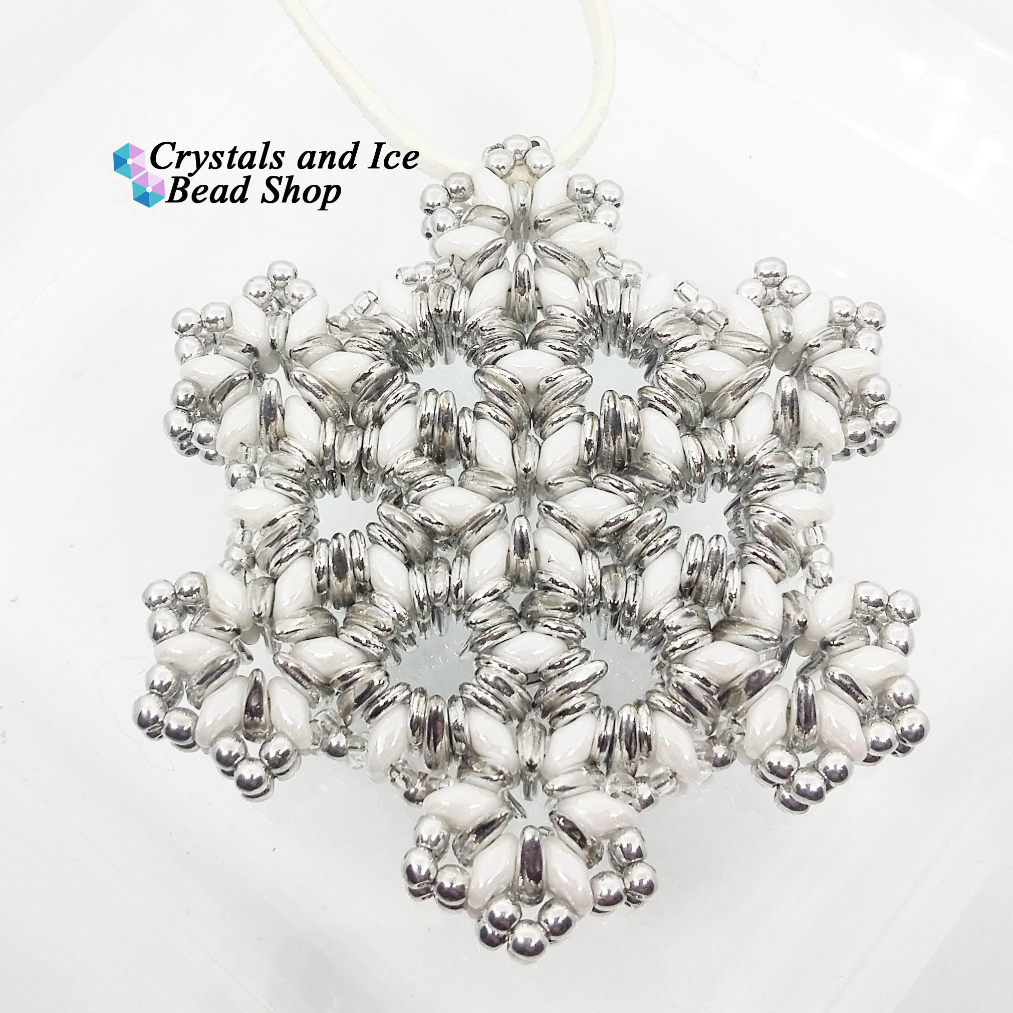 thumbnail image 2 of Mill Hill Victorian Snowflake Cross Stitch Kit | 2020 Beaded Ornament Collection 2 of 12