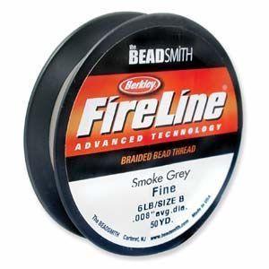 FireLine Braided Bead Thread - Smoke Grey 6lb  Size D (0.008 inch)
