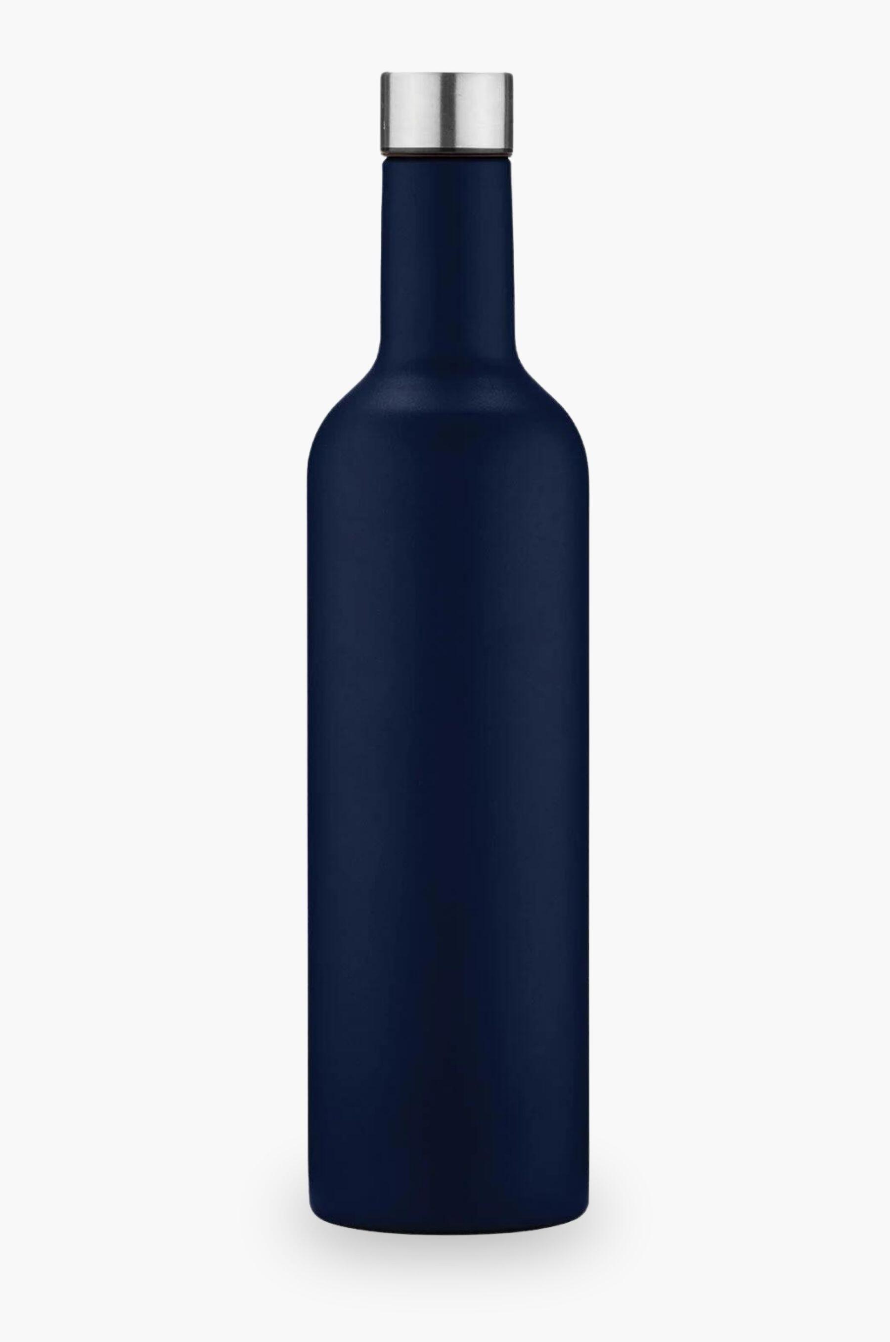Vinnie Insulated Travel Wine Bottle Blue