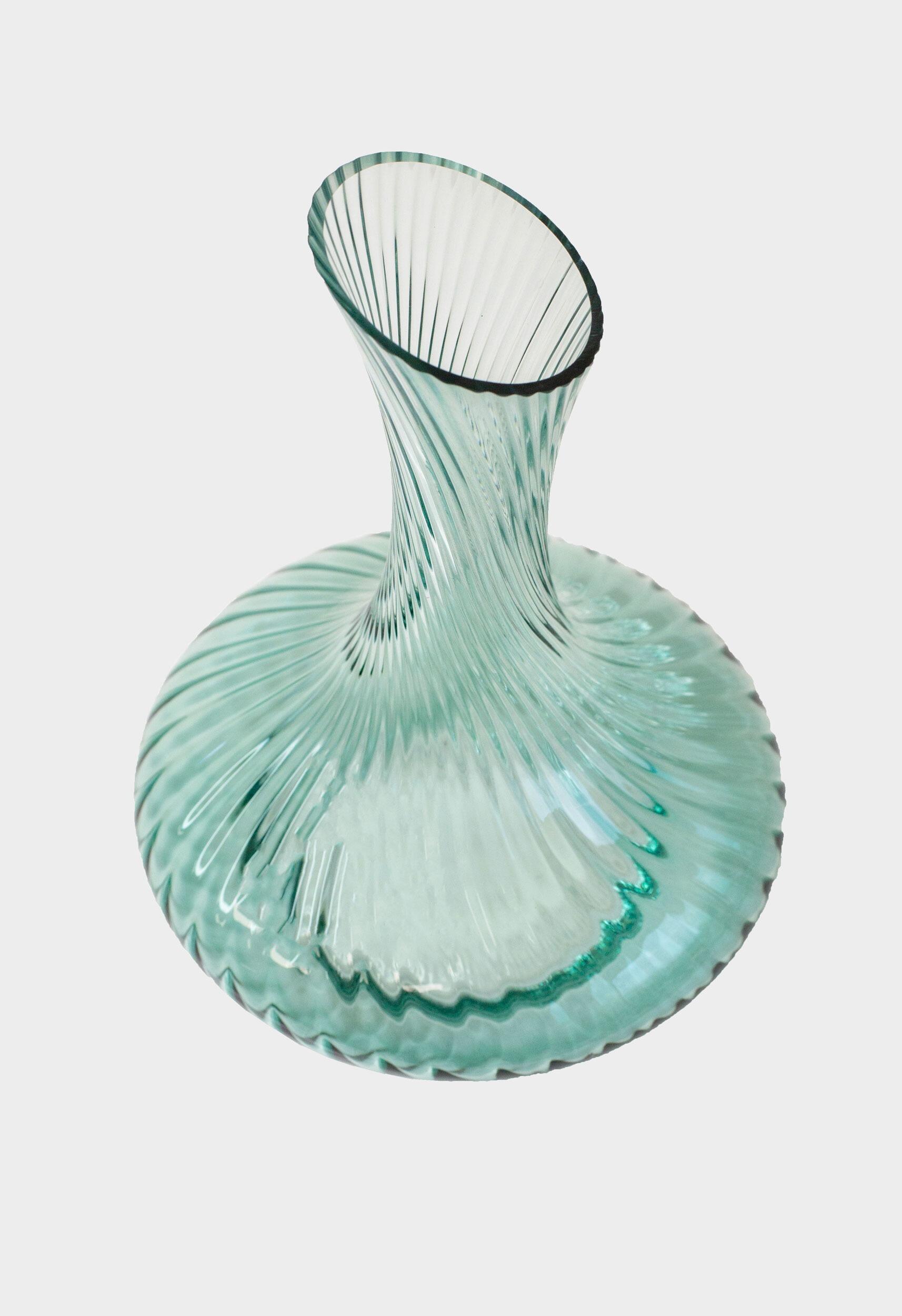 Wine Glass Decanter Carafe Coloured Green