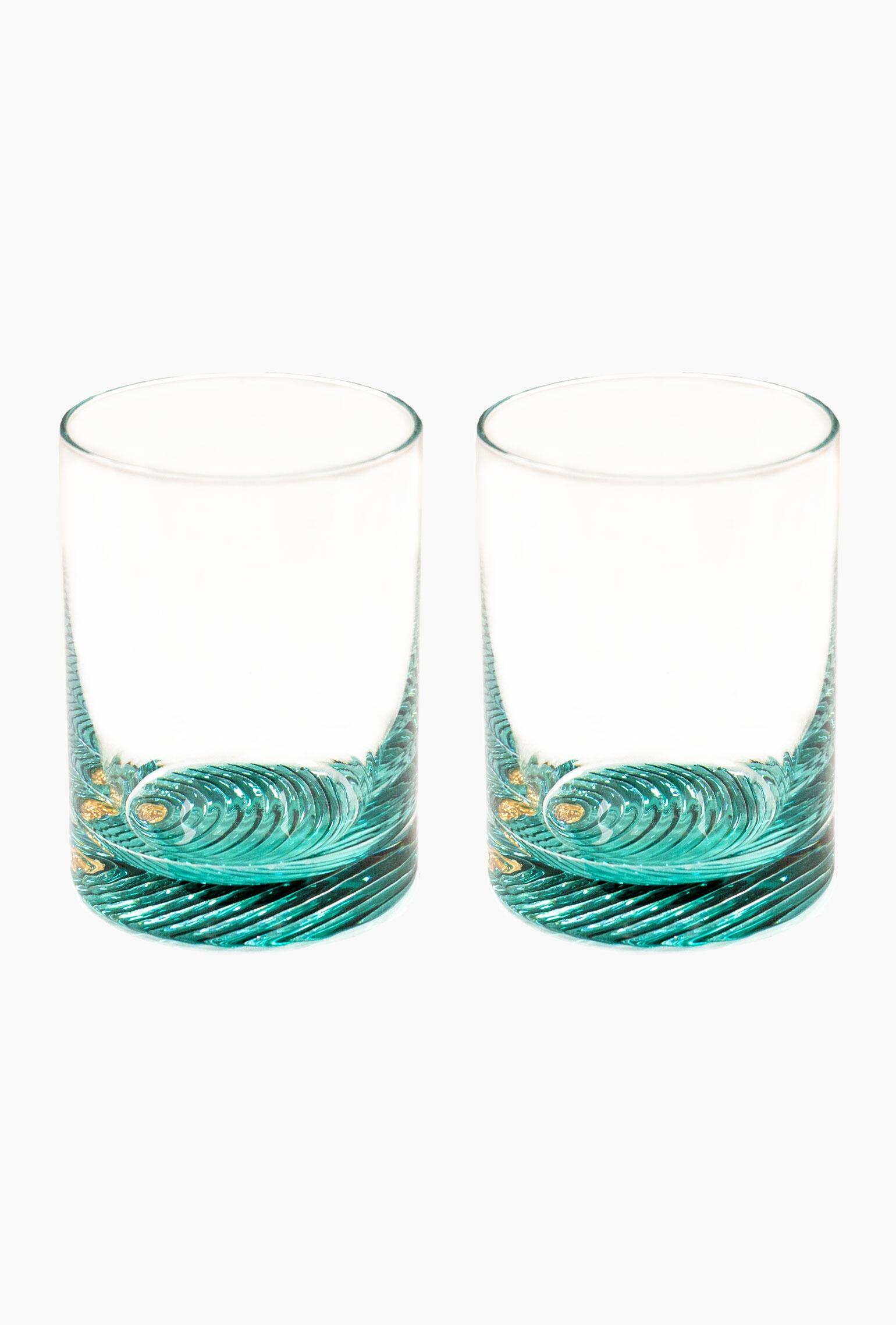 9212 Tropical Beach Golden Pearl Glasses Set of 2 Main