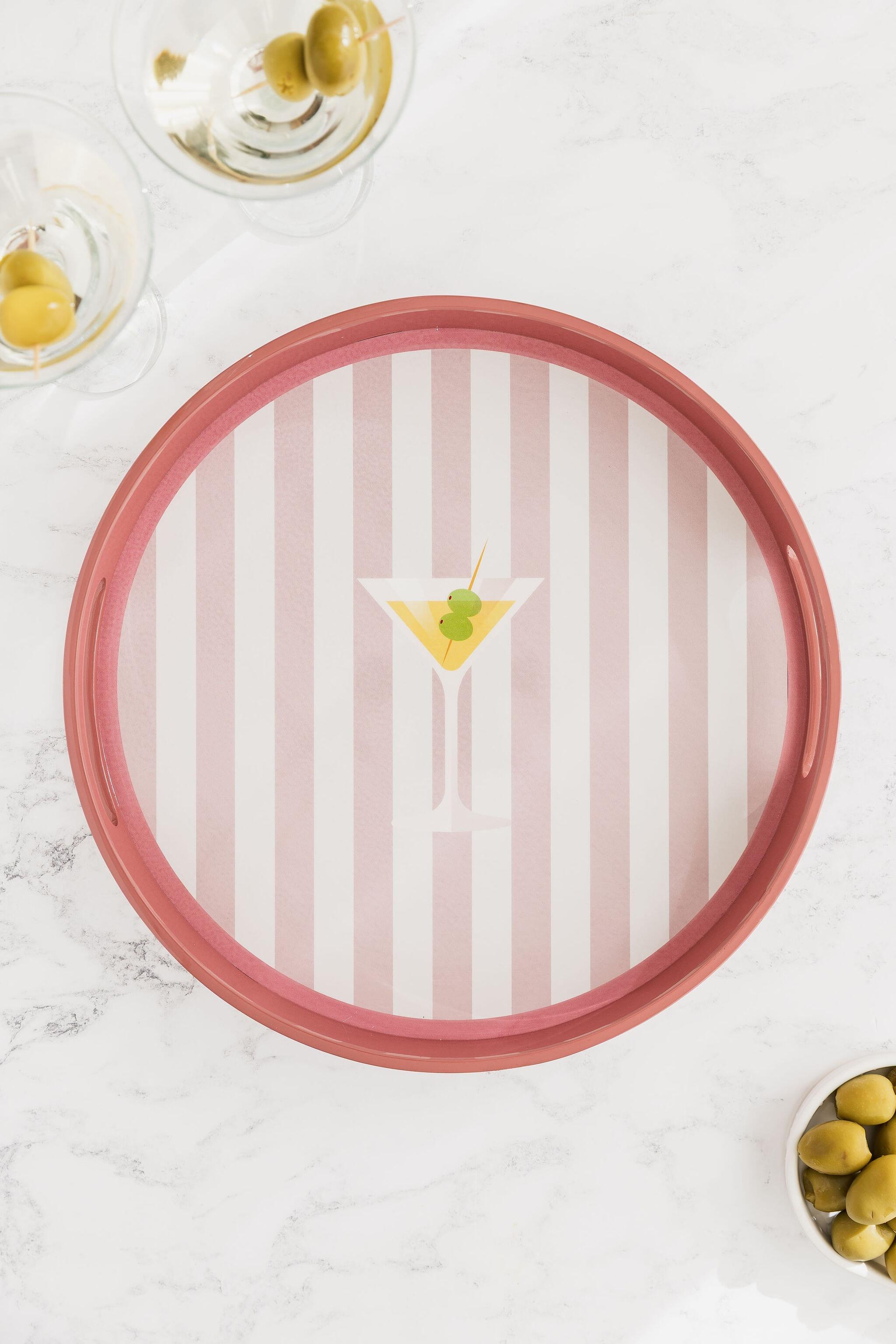 Serving Tray Wooden Cocktail