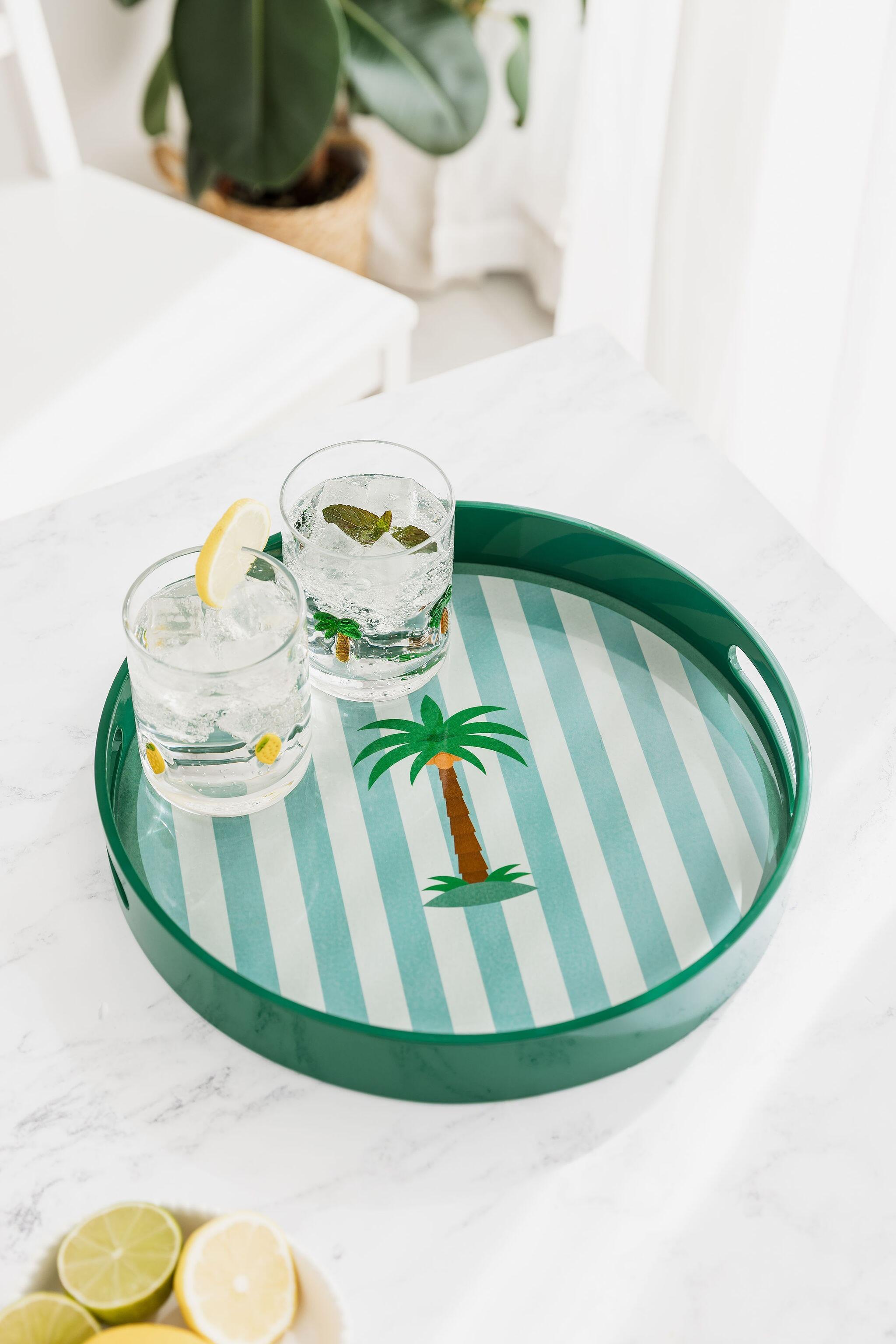 Palm Tree Drinks Tray
