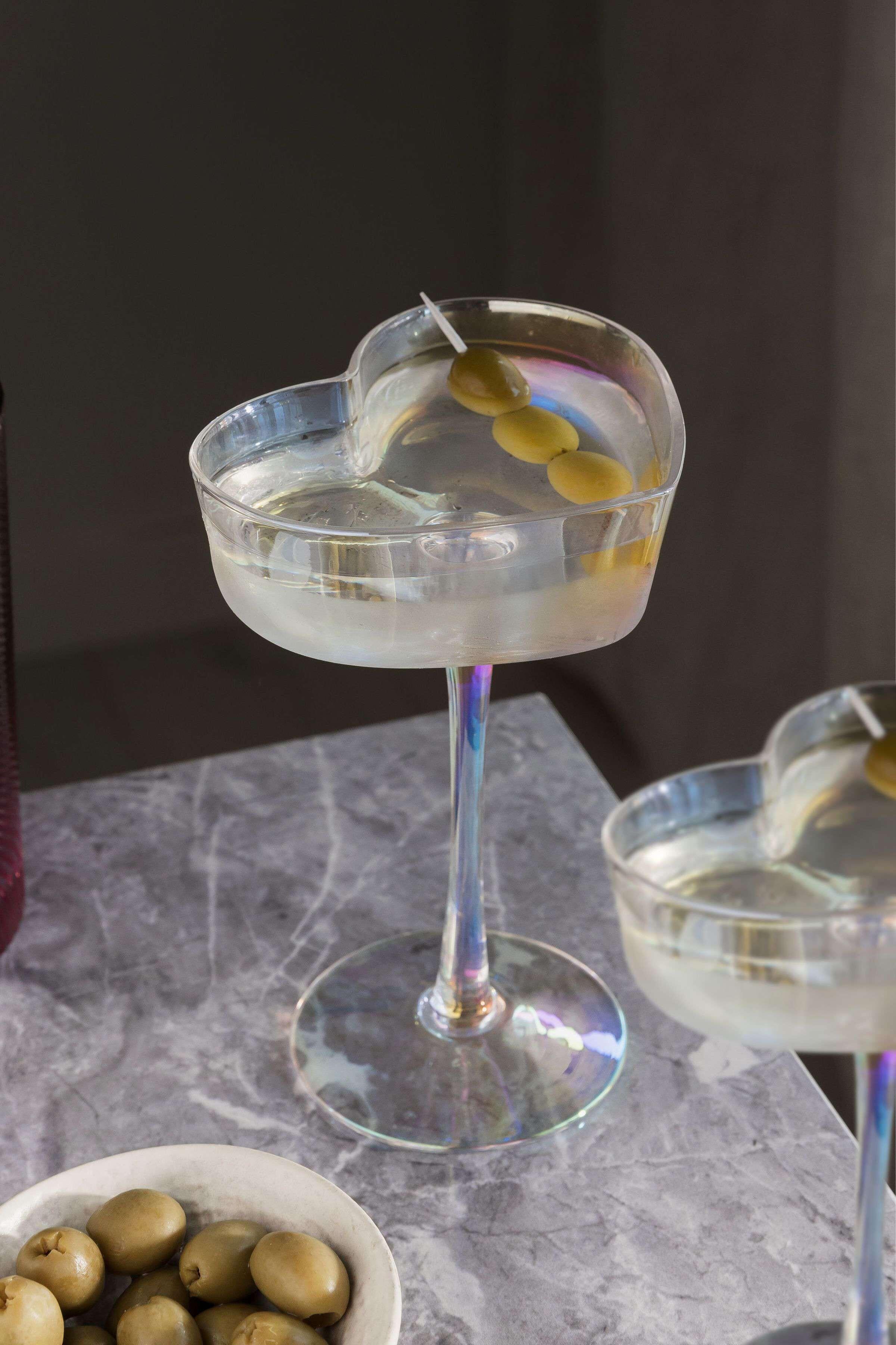 Valentines Glasses Heart Coupes