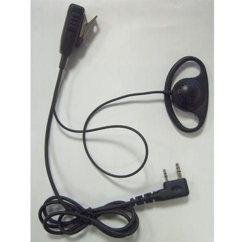 Sharman's D-shaped earpiece with microphone and PTT is designed to be compatible with Kenwood radios