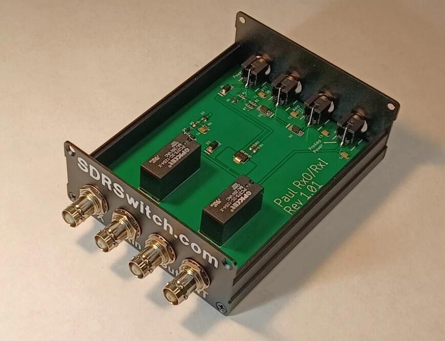 N2EME SDR Switch 0–70 MHz front panel view